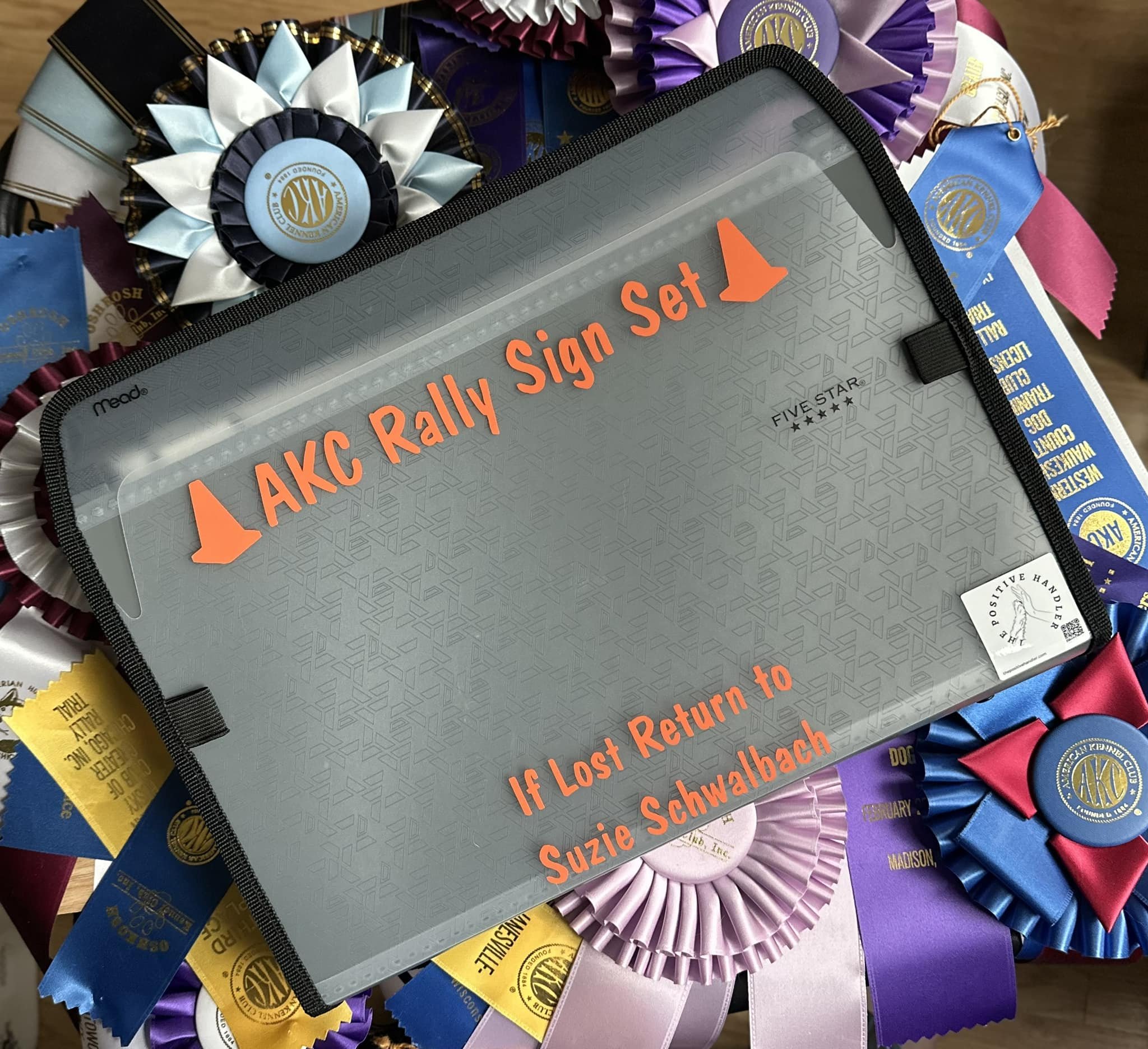 AKC Rally Complete Sign Set with Accordion Folder Included