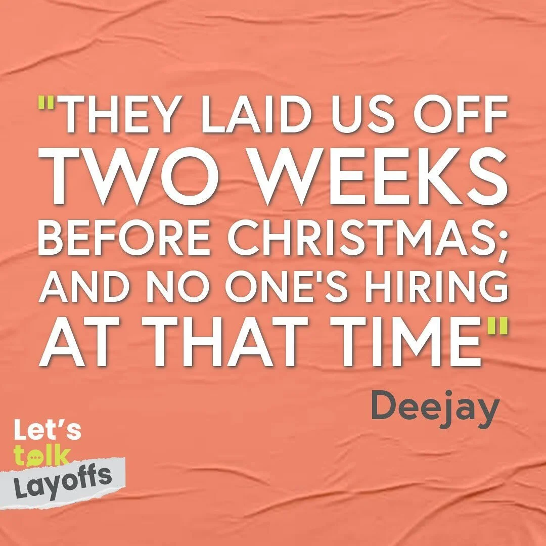 Having a strong support system can make all the difference after a layoff. For Sarah and Deejay, that support started at home. Here&rsquo;s what they had to say. 
&bull;
Episode 2 now available for streaming and on YouTube. 
&bull;
#LetsTalkLayoffs
#