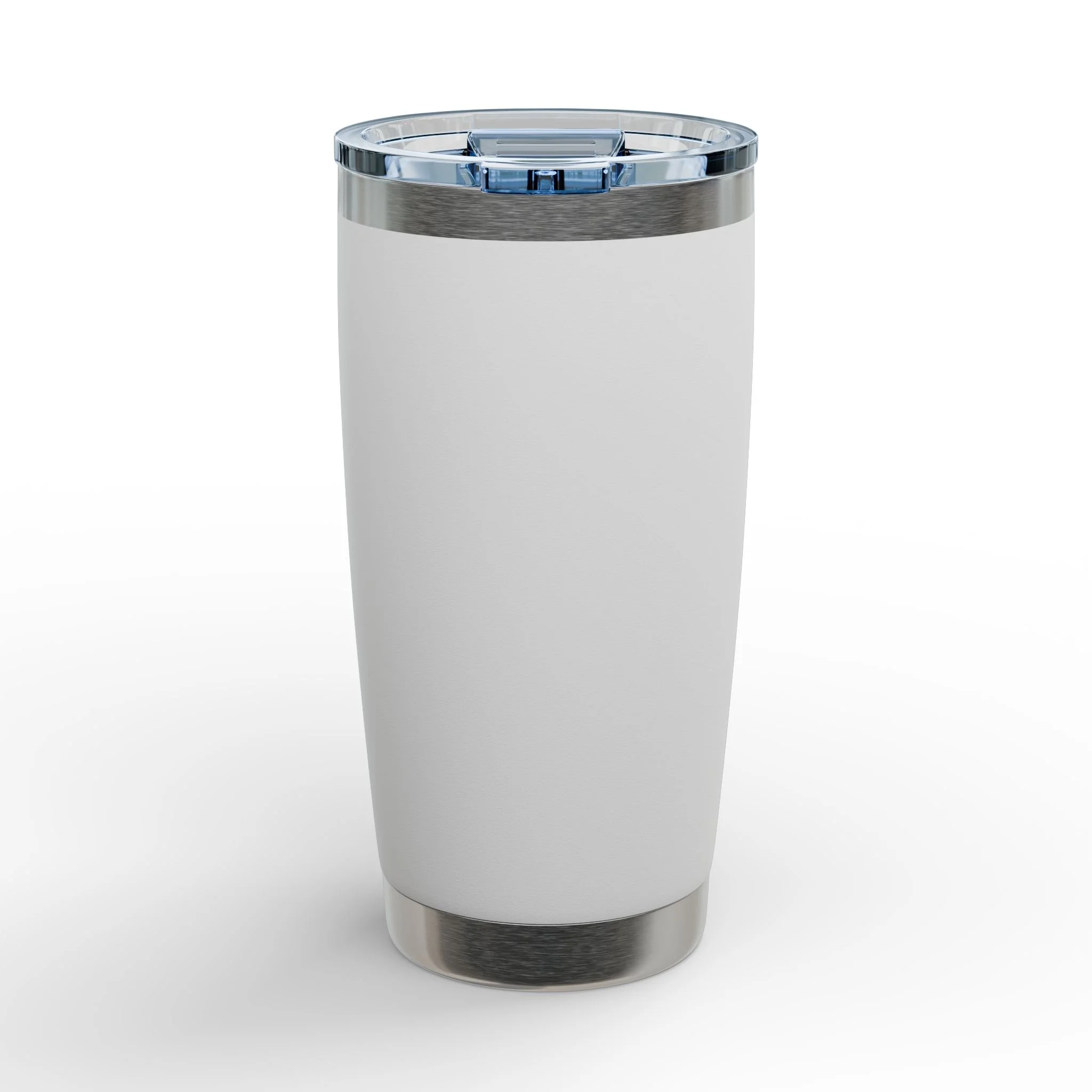 Back of the white Cairn Terrier tumbler, plain finish