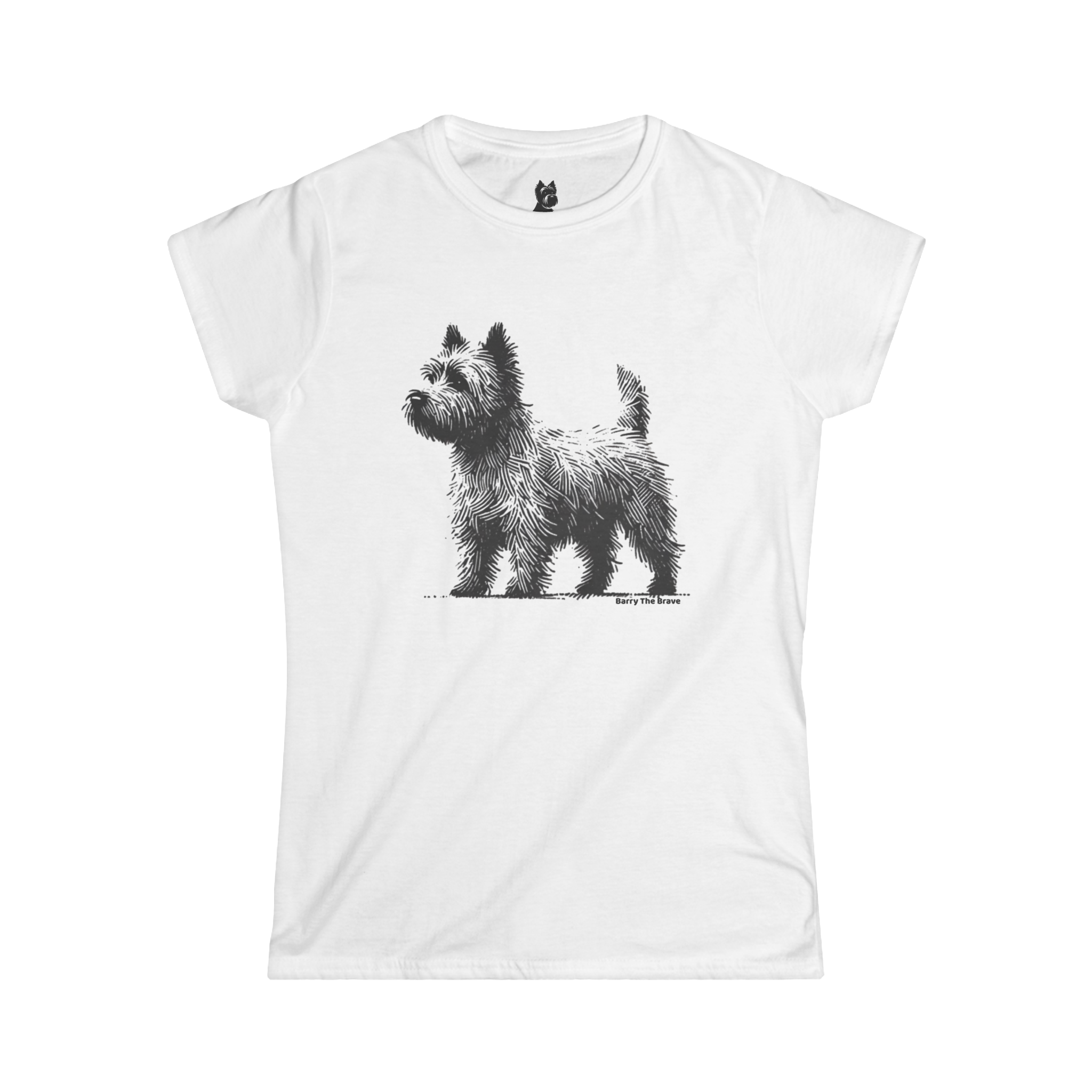 Cairn Terrier Classic Women’s T-shirt by Barry The Brave®.   Cairn Terrier-themed, lightweight women’s tee slips into everyday life with quiet confidence.