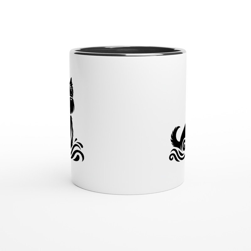 Cairn Terrier Classic 11oz Ceramic Mug - Black Handle Barry The Brave