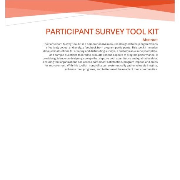 Participant Survey Tool Kit