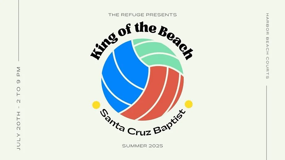 Don&rsquo;t forget, the King of the Beach volleyball tournament is at 2pm on Sunday, July20th! If you are a 6th-12th grader, email Ben to sign up TODAY! Otherwise, come down to the Harbor Beach volleyball courts and cheer for your favorite teams!