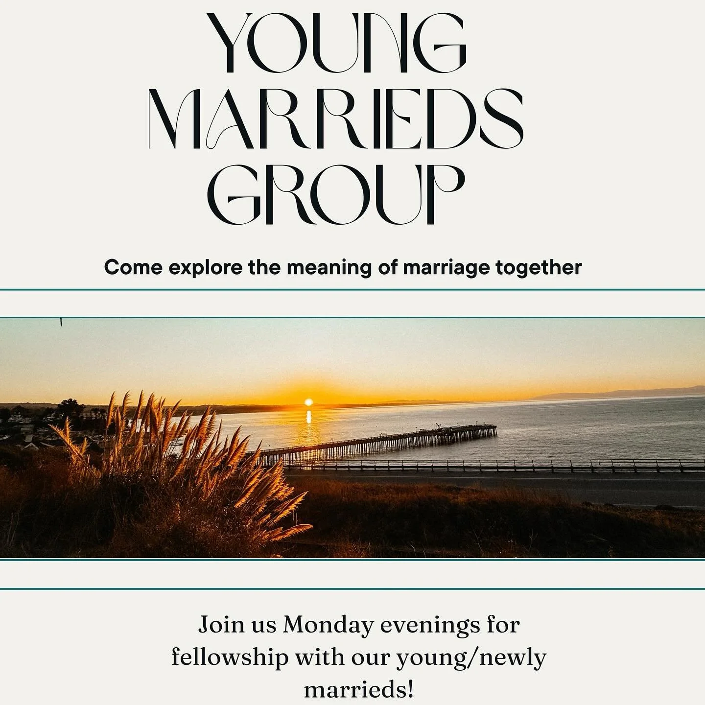 Have you been married for 5 years or less? If so, this group is for you! From November-May, we&rsquo;ll be gathering every Monday night from 6:30-8:30pm to talk about marriage and grow together! Not a member of Santa Cruz Baptist? Still come, and inv