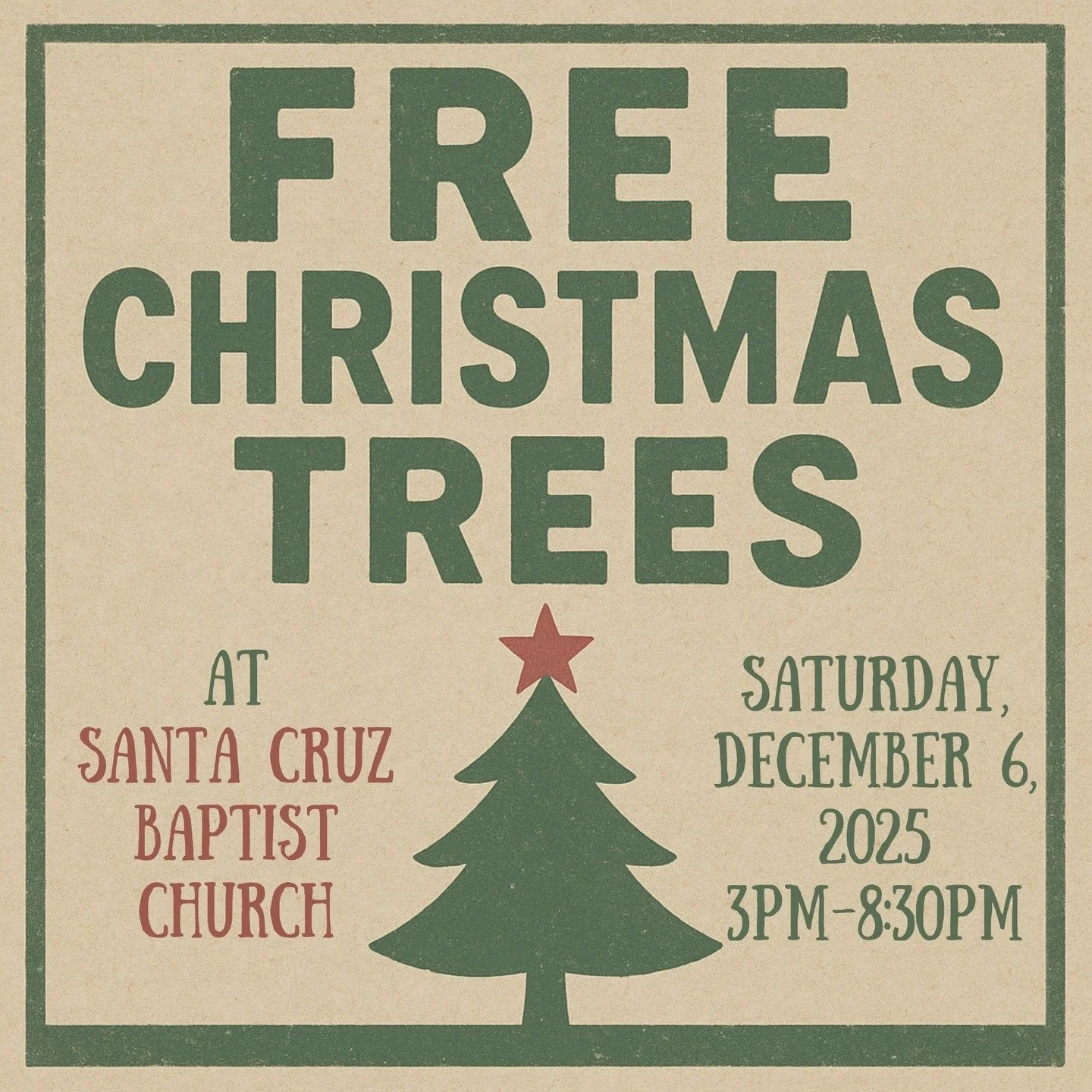 It's almost that time of year again! We will be giving away 400+ FREE Christmas Trees from 3-8:30pm on Saturday, December 6th. First-come, first-served, while supplies last.