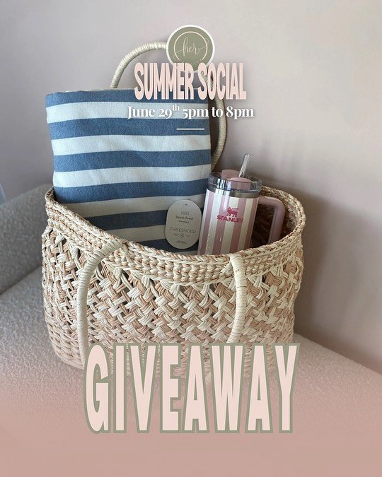 🎉 GIVEAWAY TIME! 🎉
Win this beach bag loaded with summer goodies including an oversized beach towel, a Stanley tumbler, 1 month of coworking + gifts from all of these incredible women-owned vendors! 

TO ENTER:
1️⃣ Like this post
2️⃣ Tag 2 friends 