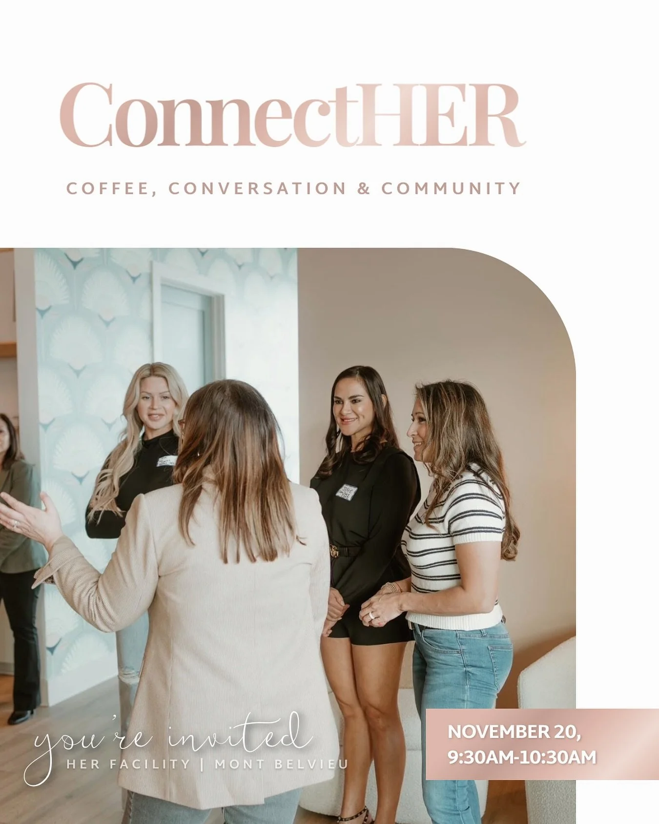 ☕️✨Coffee tastes better with community... don&rsquo;t you think?

November&rsquo;s ConnectHER is your chance to grab a mug, pull up a chair, and dive into the kind of chats that spark fresh ideas, new friendships, (and maybe even your next collab).

