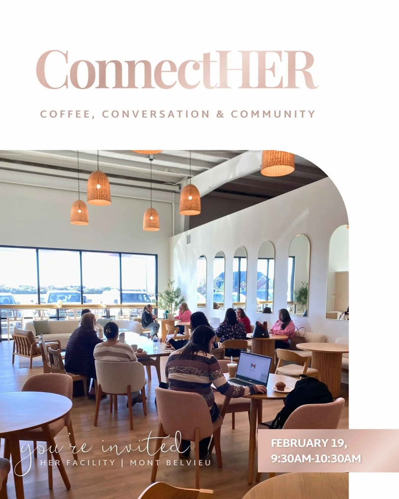 If you love good mornings, beautiful spaces, and being in rooms that feel different, this one&rsquo;s for you. 💌✨

Come connect, collaborate, and caffeinate with an amazing group of women NEXT THURSDAY at ConnectHER &mdash; a monthly networking meet