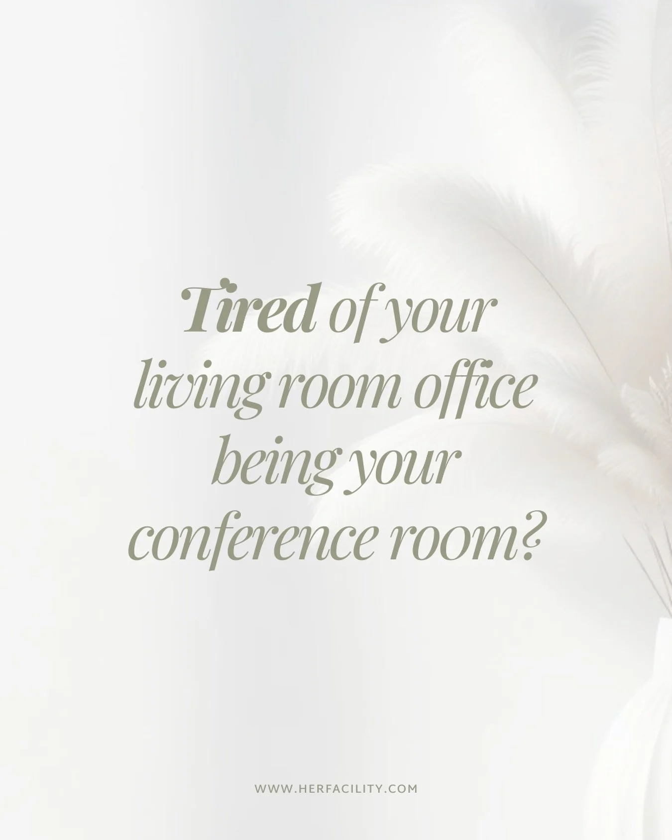 Does your dining table come with its own meeting room? 🤷🏼&zwj;♀️

When you&rsquo;re a Her Facility Full Access Member, you immediately get &ldquo;full access&rdquo; to a whole bunch of members&rsquo;-only perks, including:

🕰️After hours access
☕️