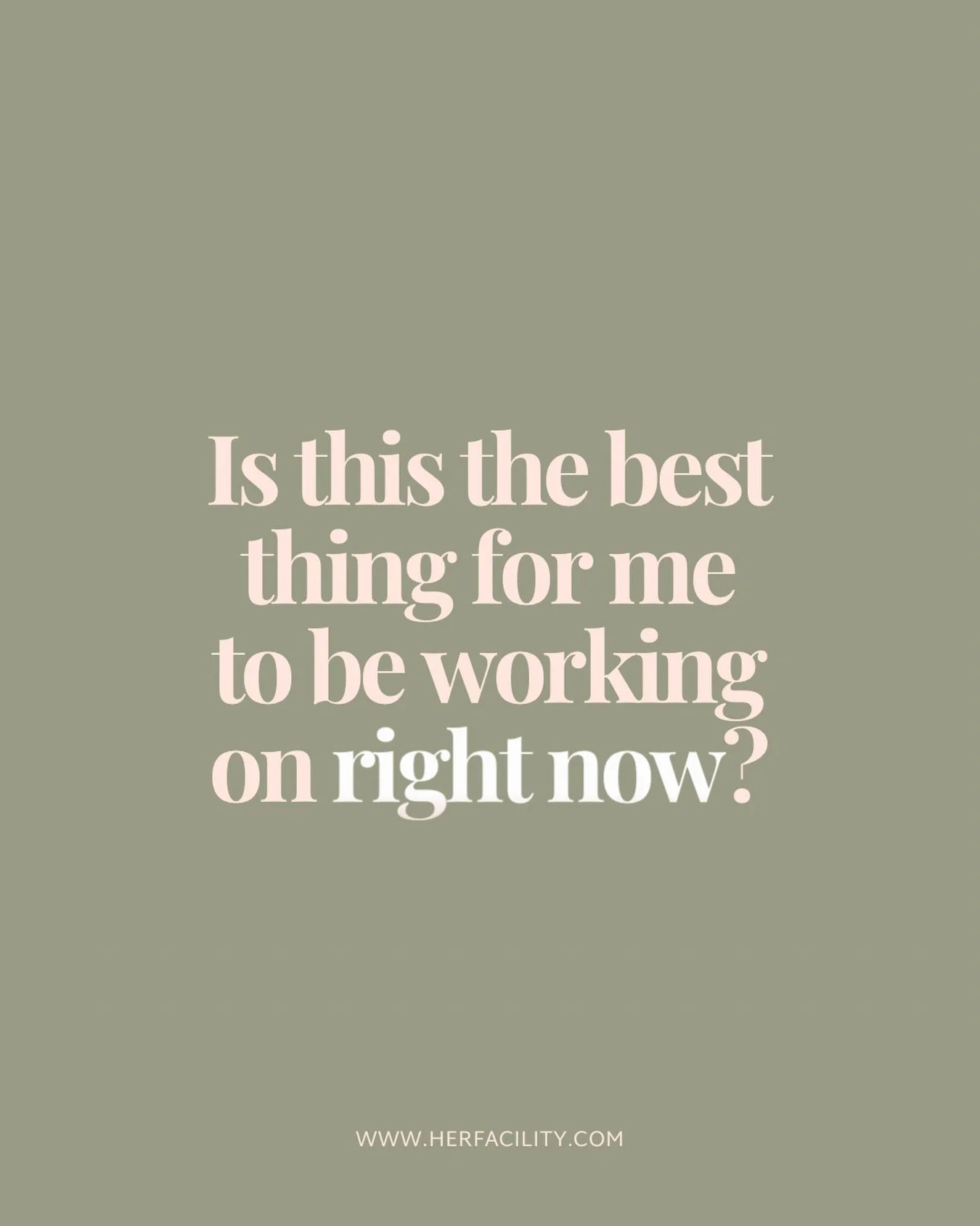 The question I ask myself a few times/week when I spend WAY too long perfecting a graphic, editing a video, looking for a background song on Instagram - but I should really be doing something else.

It&rsquo;s a helpful question because it isn&rsquo;