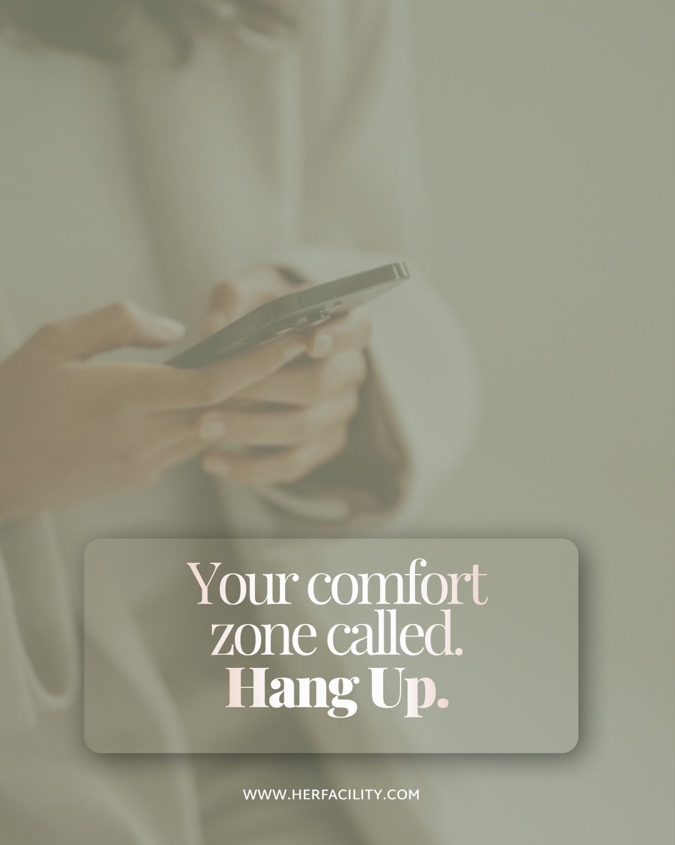 Your comfort zone called. Hang up!
It&rsquo;s cozy, predictable, and keeping your growth on hold.

Growth doesn&rsquo;t come from scrolling.
It comes from being honest with yourself, setting boundaries, and tiny daily actions.

Whether it&rsquo;s spe