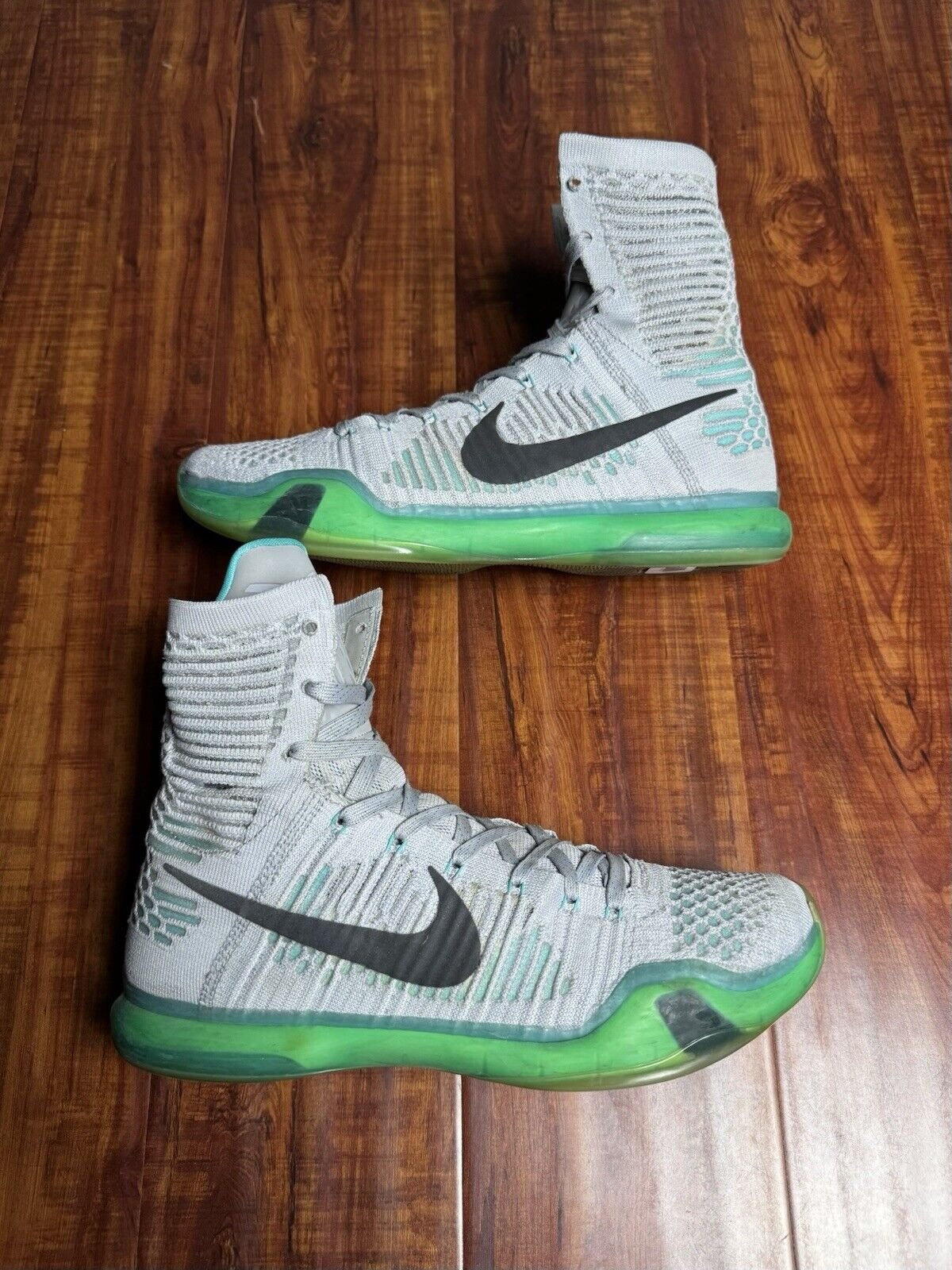 Nike Kobe 10 Elite Elevate Mens Green Hightop Sneakers - Size 10.5