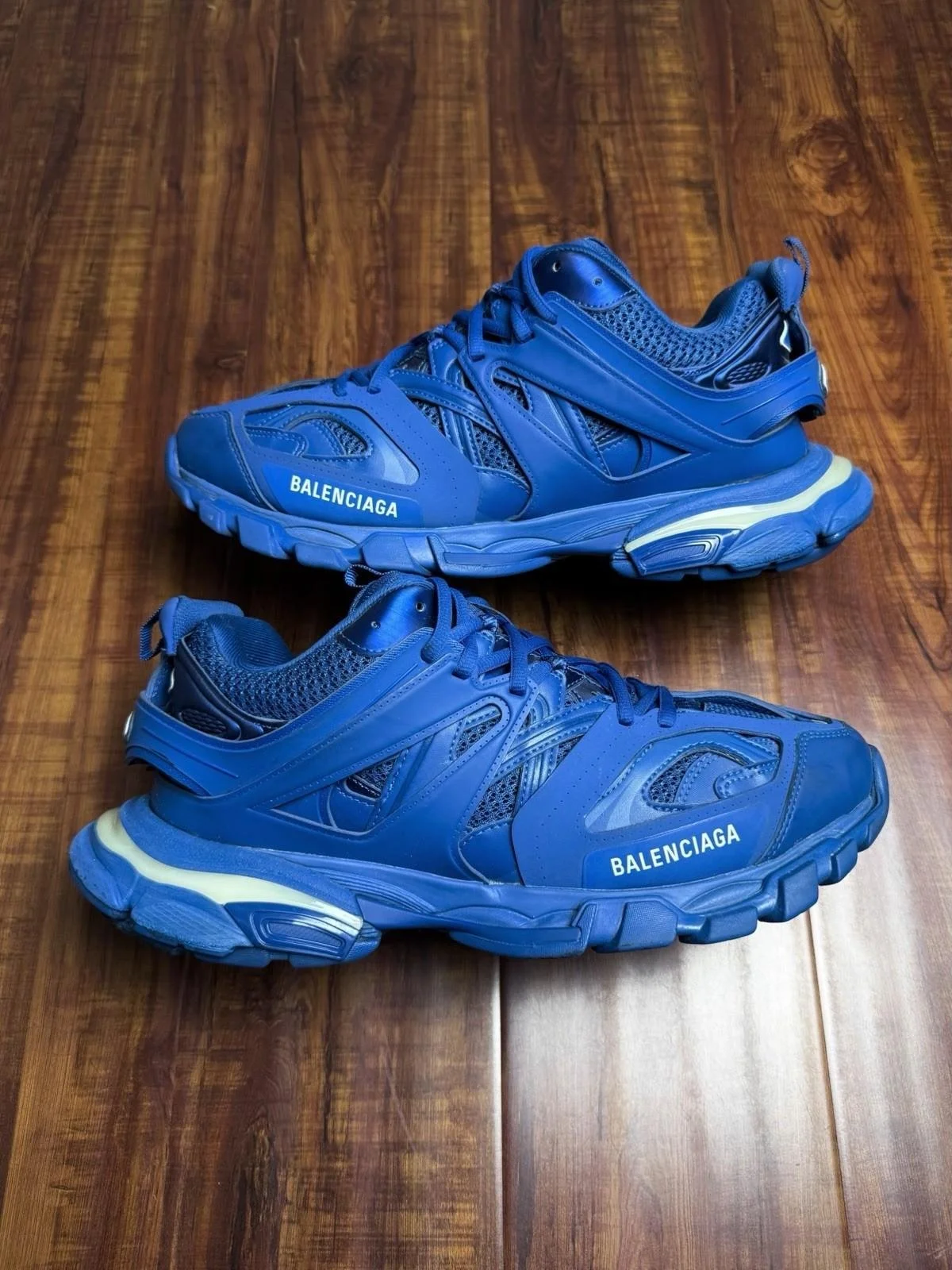 Balenciaga Track LED Navy Blue Mens Mesh Sneakers - Size 11US (44)