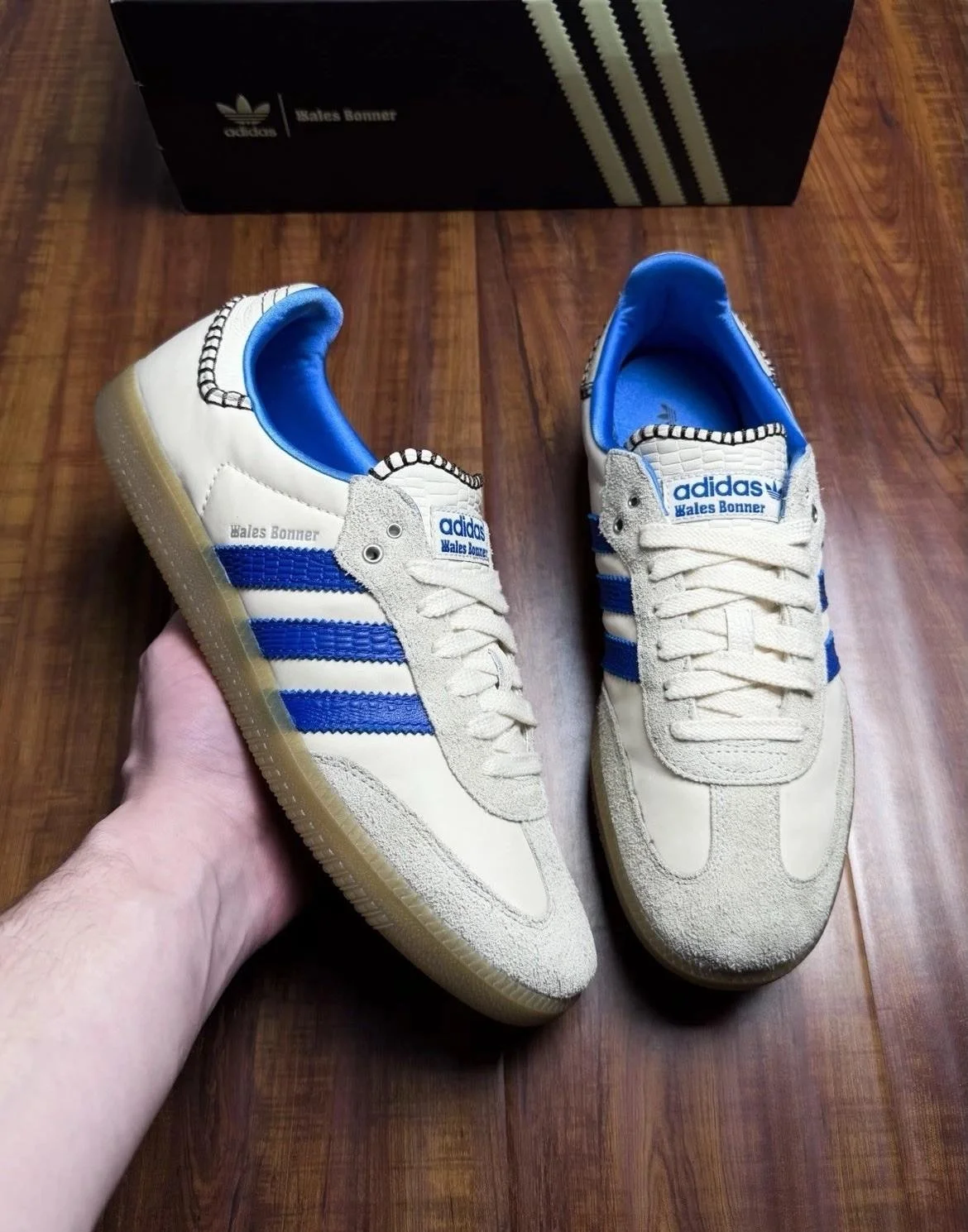 Wales Bonner Adidas Samba Nylon Wonder Clay Royal Blue Mens Sneakers - Size 11US