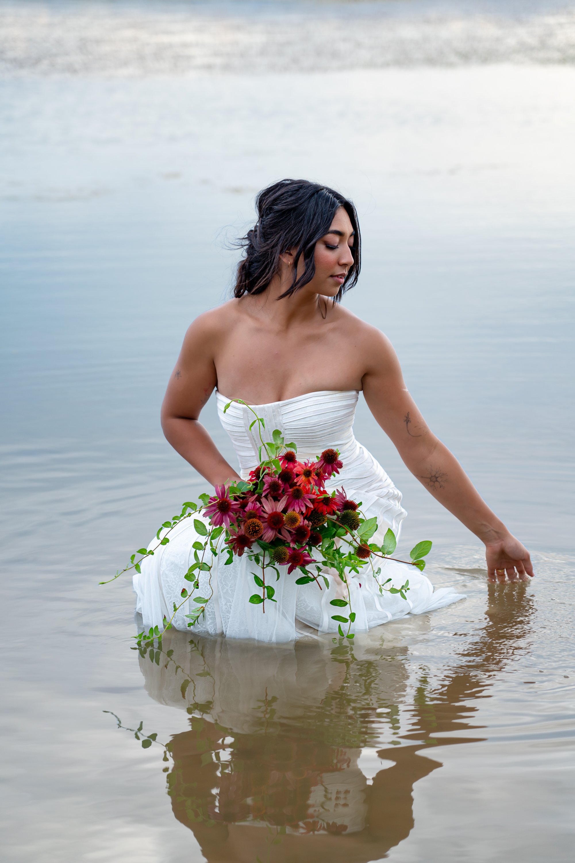 Embrace your natural beauty in the lake 