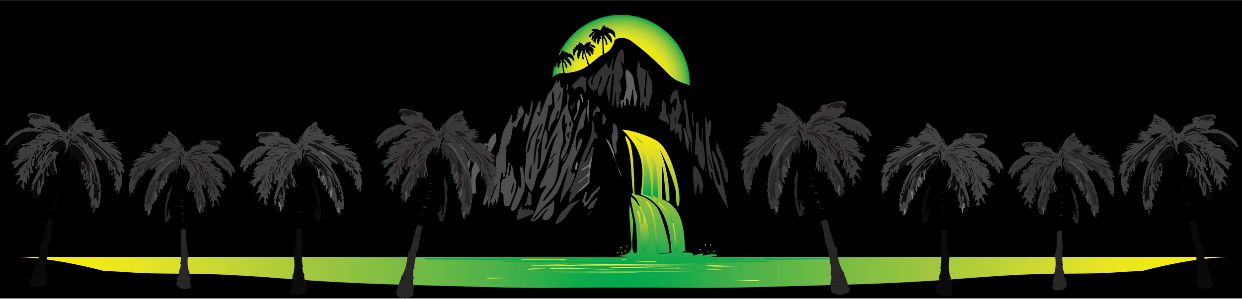 AERLYFE logo showing an island with a waterfall and palm trees