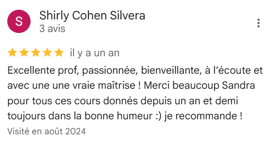 Shirly Cohen Silvera - avis client Sandra Crosasso.png