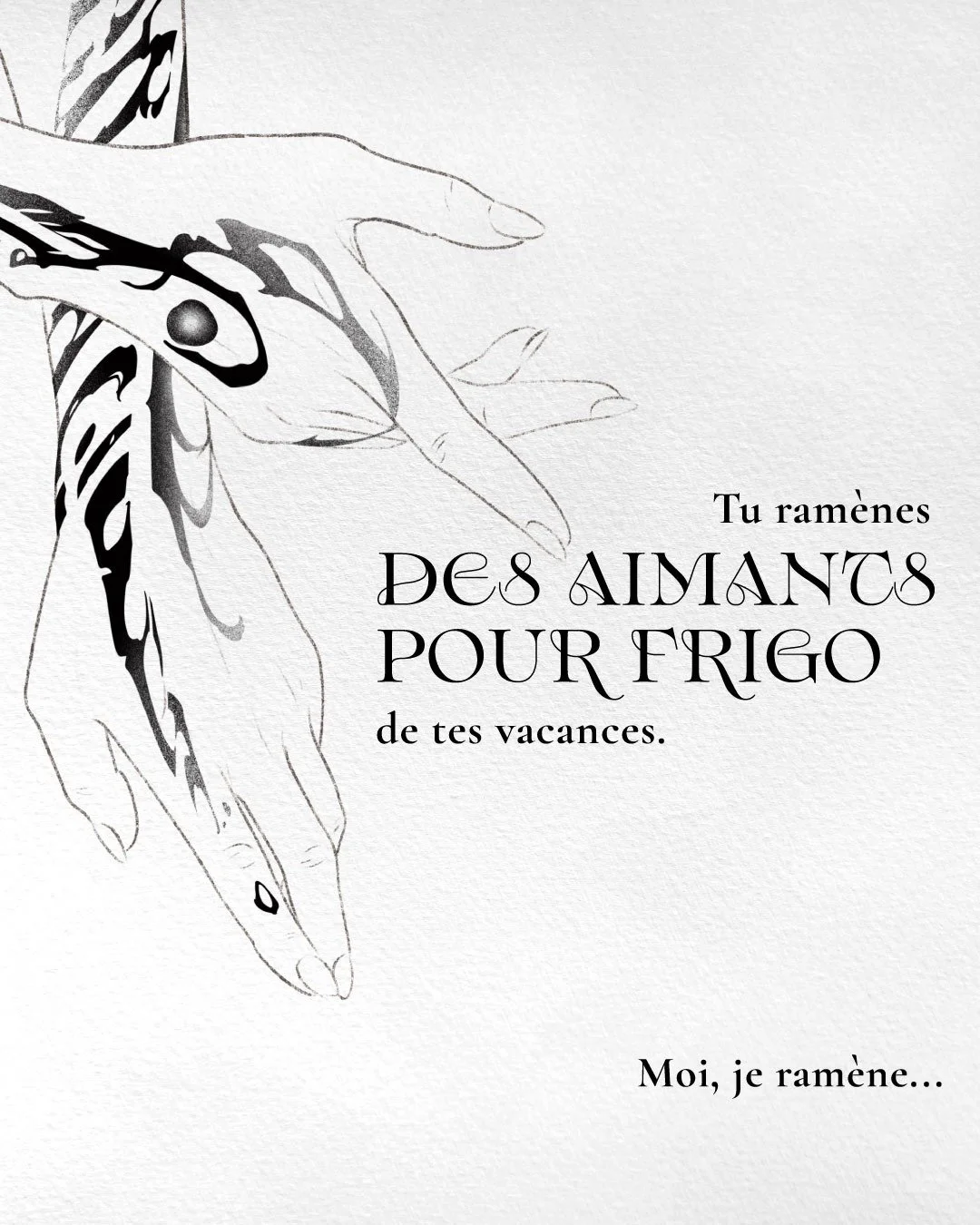 Moi je ram&egrave;ne des bouts de monde que personne d&rsquo;autre ne regarde. A part toi ? 🫢 &Eacute;corces, nuages, murs de gare, coquillages, cailloux &mdash; c&rsquo;est l&agrave; que naissent mes pi&egrave;ces. Le futur, je le vois dans les tex