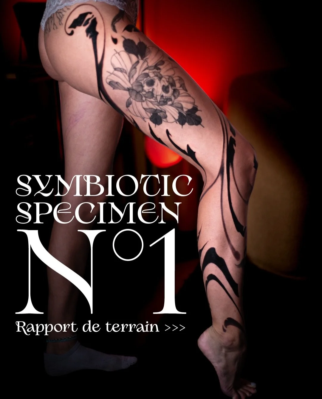 Rapport de terrain n&bull;1 🫡 
Un Symbiotic Specimen : c&rsquo;est une personne et une Chrysalis en train de fusionner. Je documente ce process de transformation au mieux (surtout quand j&rsquo;oublie pas de filmer et quand mes photos sont r&eacute;