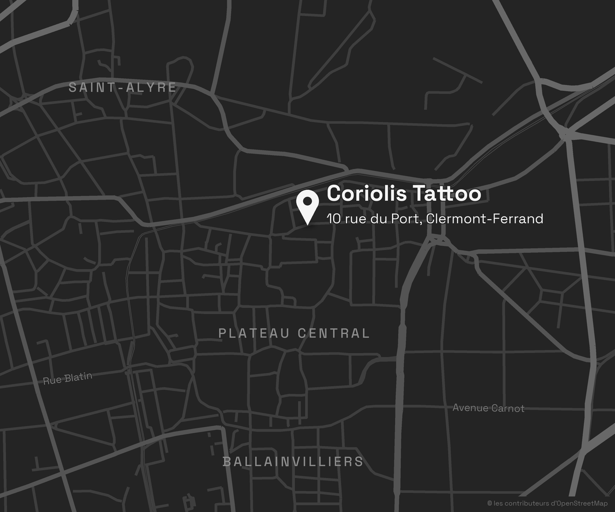 Plan : Coriolis Tattoo, 10 rue du Port, Clermont-Ferrand
