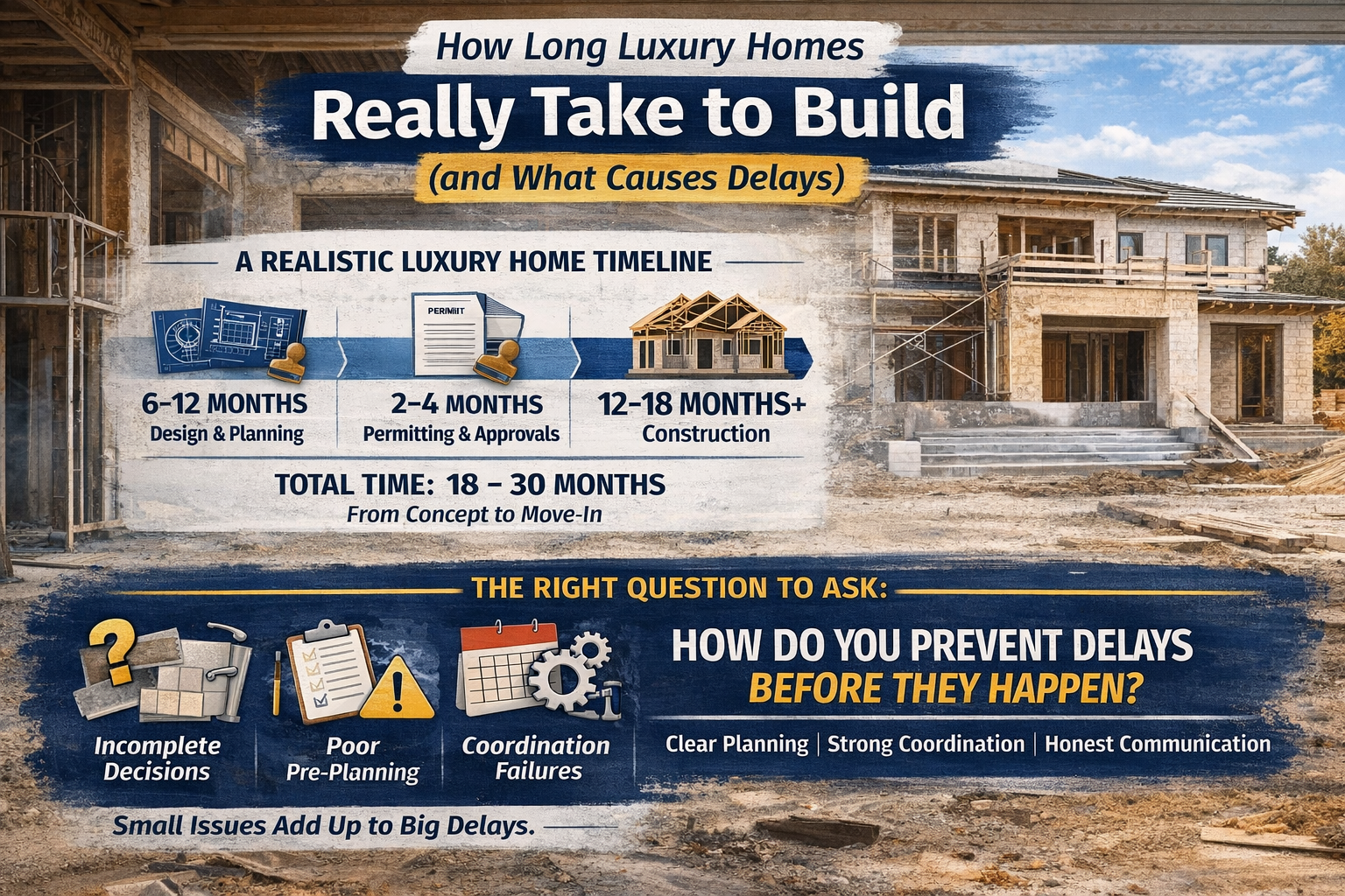 How Long Luxury Homes Really Take to Build, and What Causes Delays