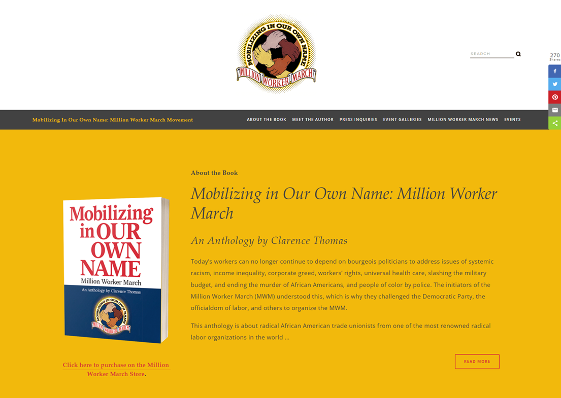 WEBSITE: Clarence Thomas // "Mobilizing in Our Own Name: Million Worker March", Author Website