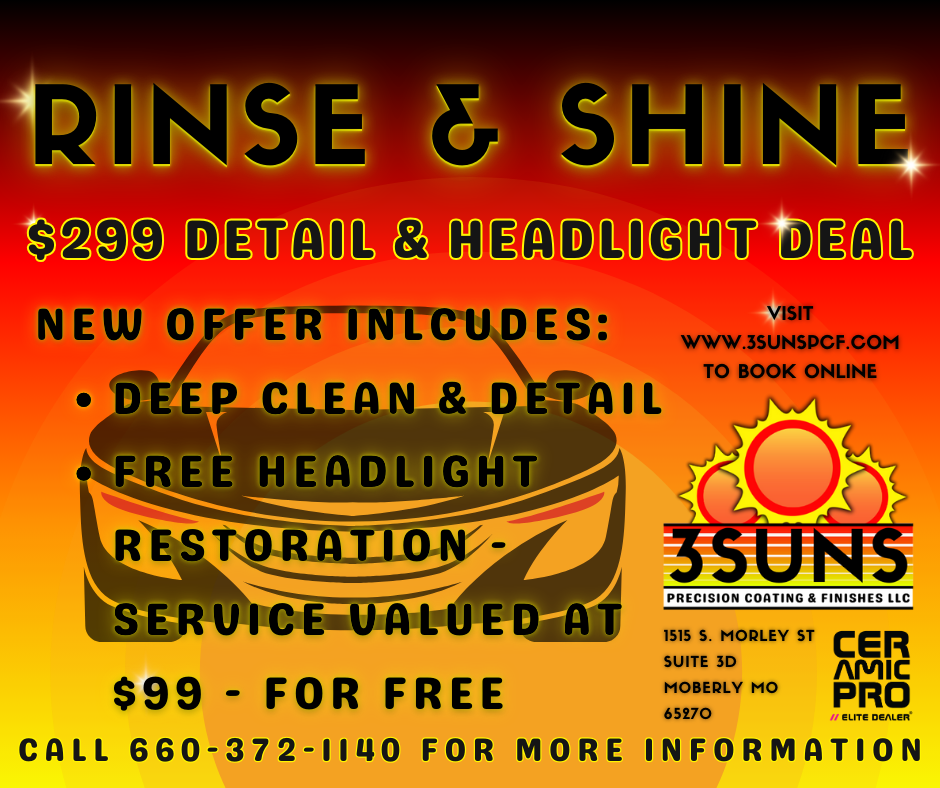 3SUNSPCF Car Detailing Service Menu — 3 SUNS PRECISION COATING & FINISHES