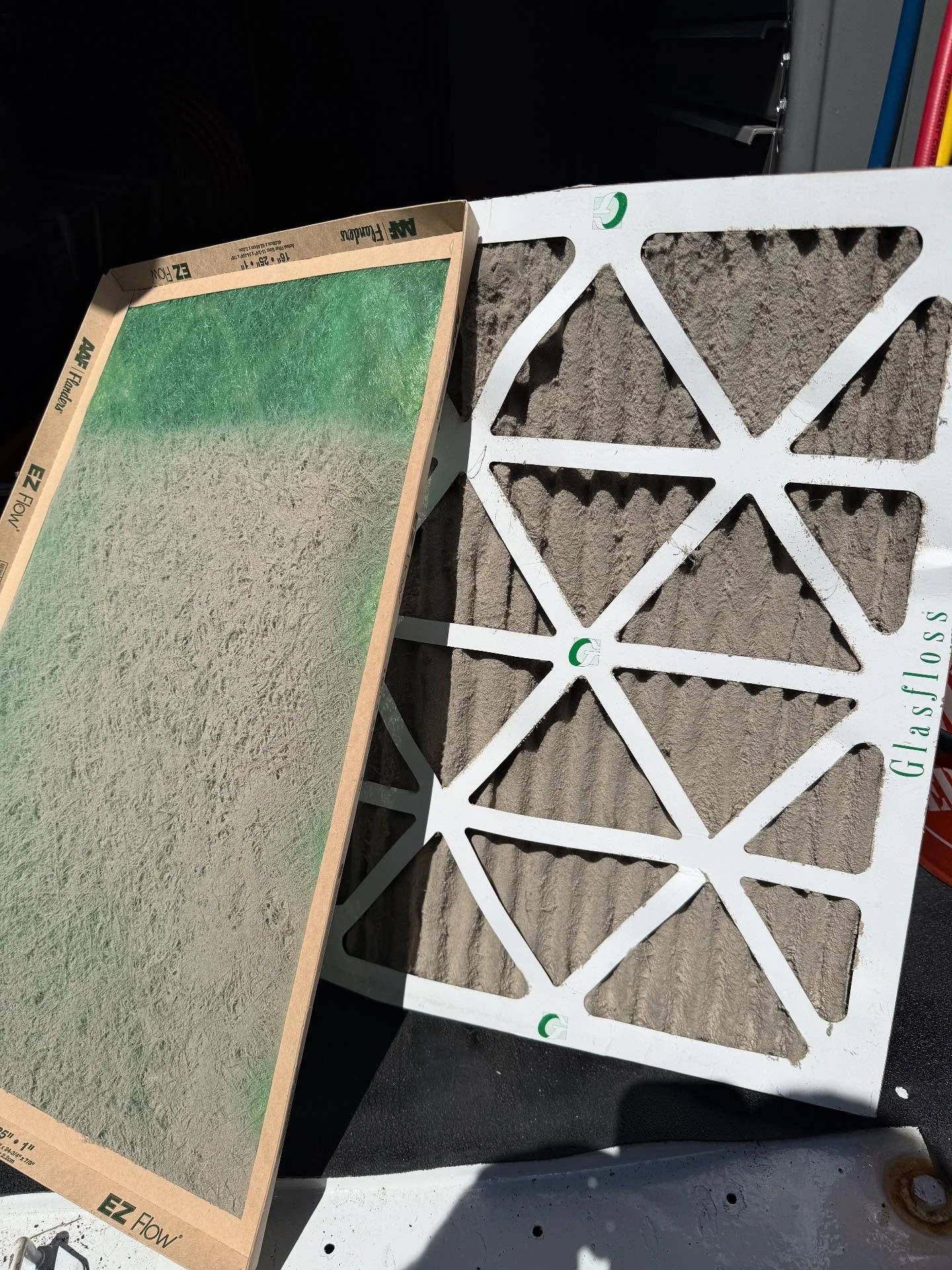 🚨 PSA from Crazy Cool! 🚨

This is what happens when you forget to change your air filter&hellip; 👀
Dirty filters like these choke your system, making it work way harder than it should. That means:
❌ Higher energy bills
❌ Poor airflow &amp; comfort