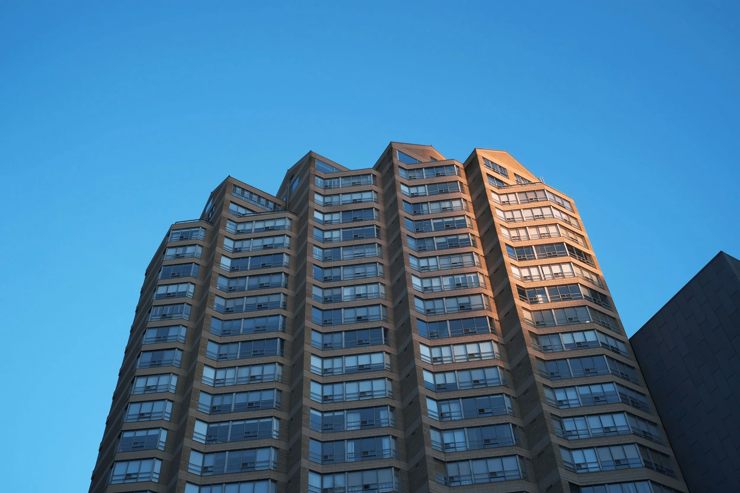 A high-rise residential condominium tower of the kind built across the GTA in the late 1970s and early 1980s