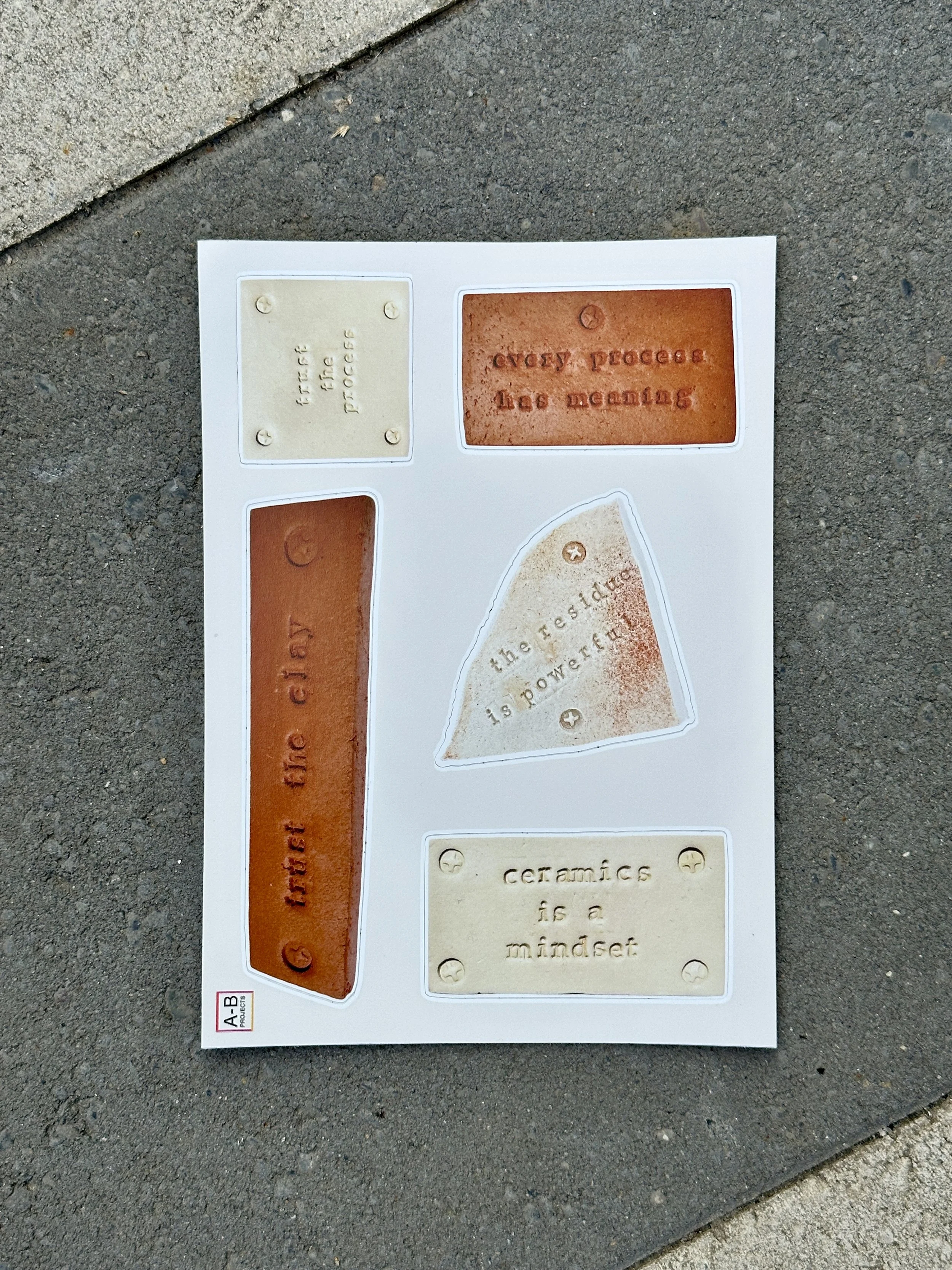 Ceramic Impressions Sticker Sheet (v.i)