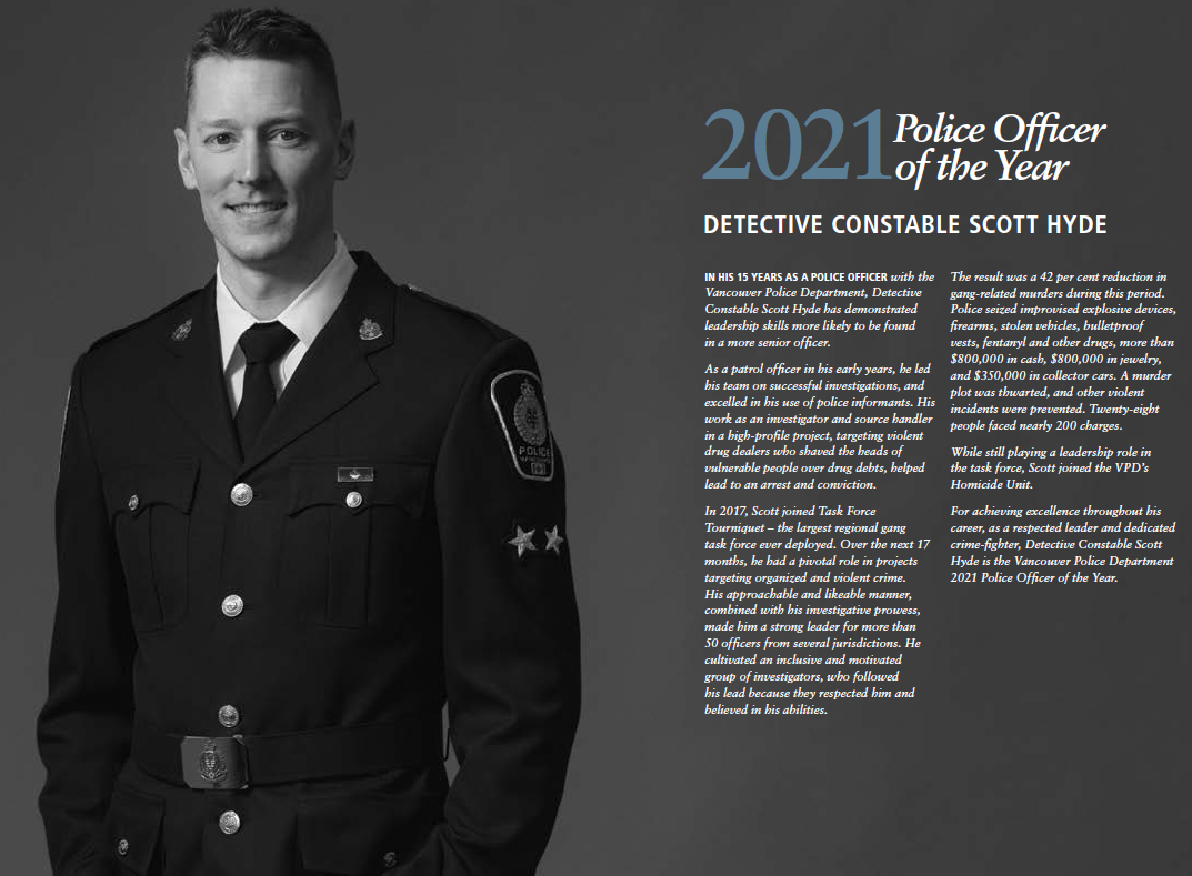Port Coquitlam Lawyer: TRI-CITY LEGAL Congratulates Detective Constable Scott Hyde