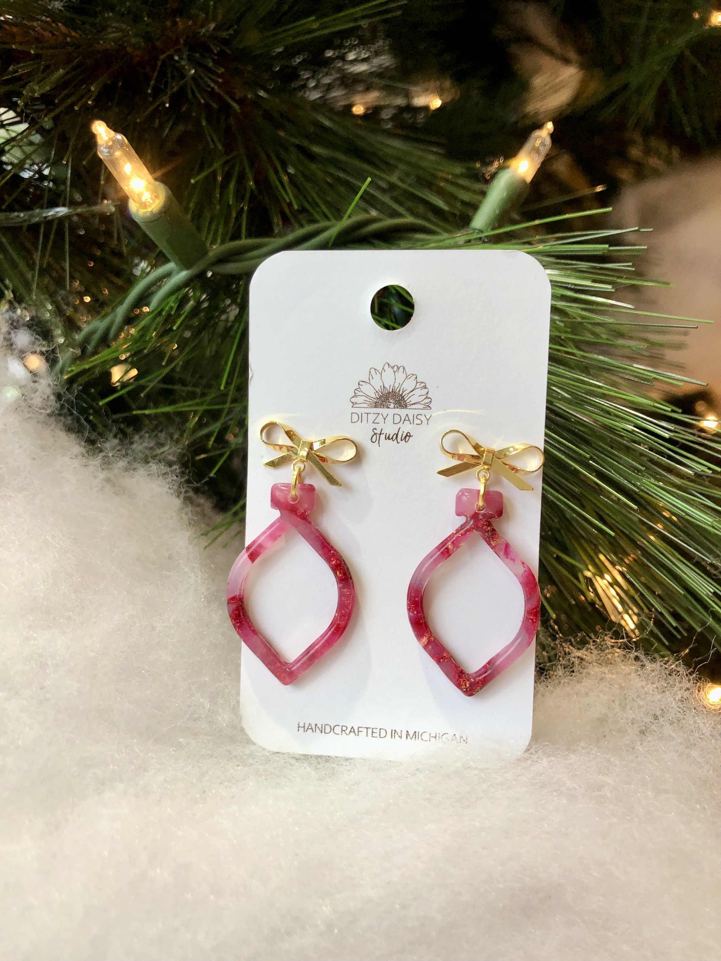 Crimson Bow Ornaments