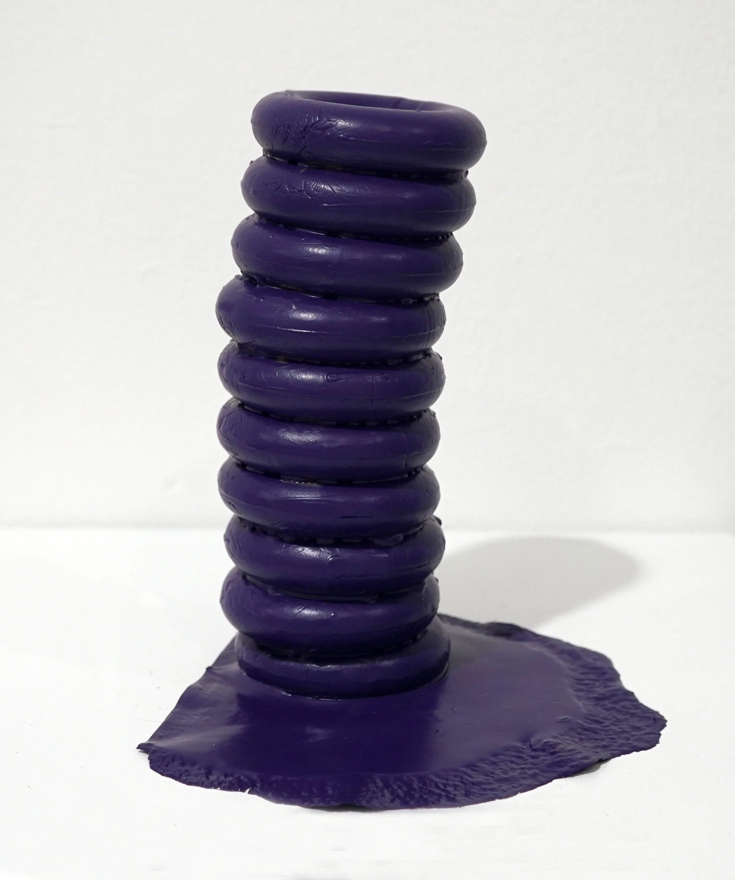 Gabo Sambar Lande,
Purple,
Wax, Latex paint
2026
7x8x9''