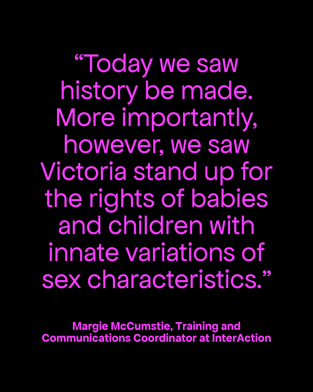 Victoria passes landmark health safeguards for intersex children