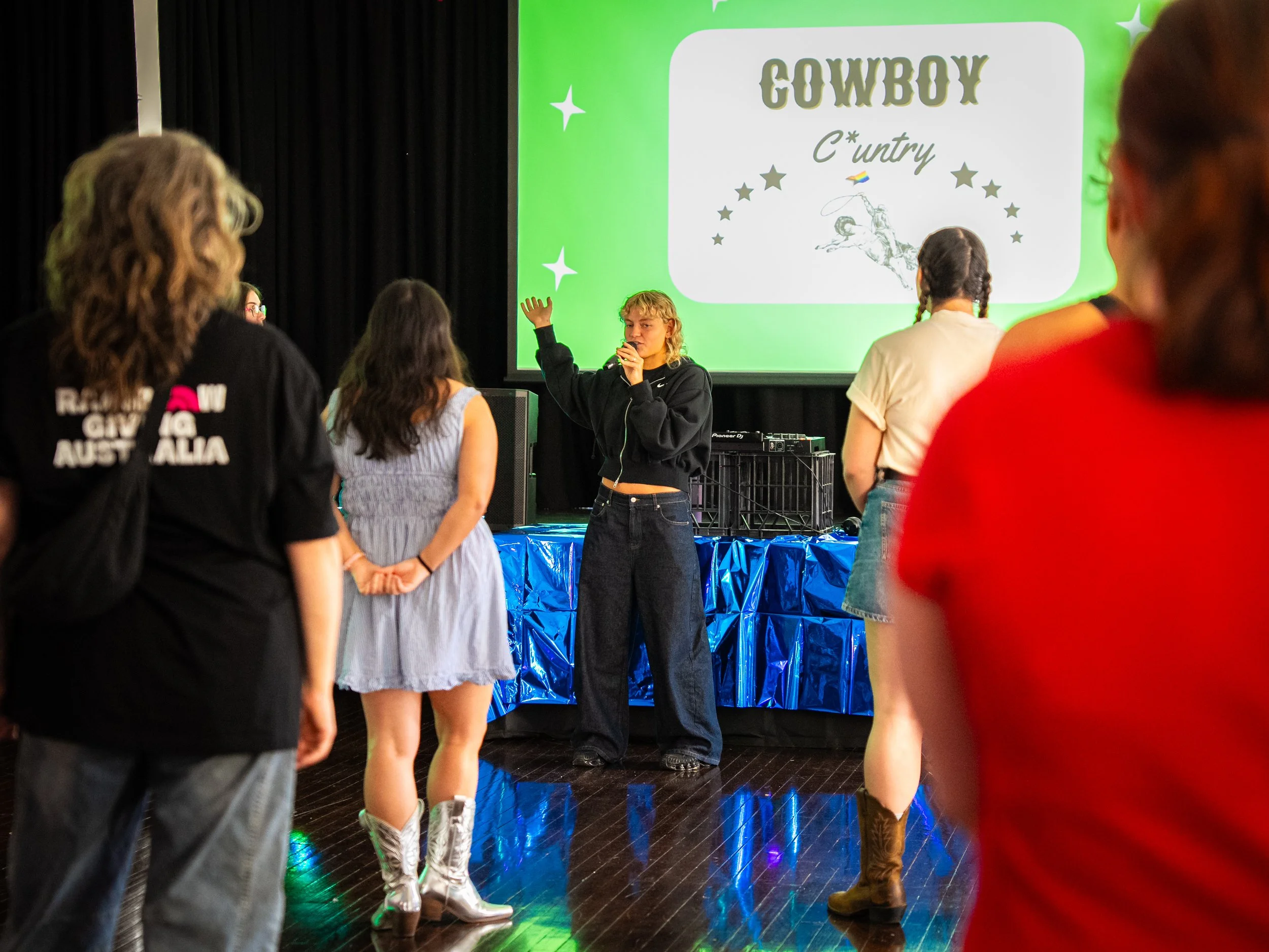 Kath Ebbs teaches line dancing