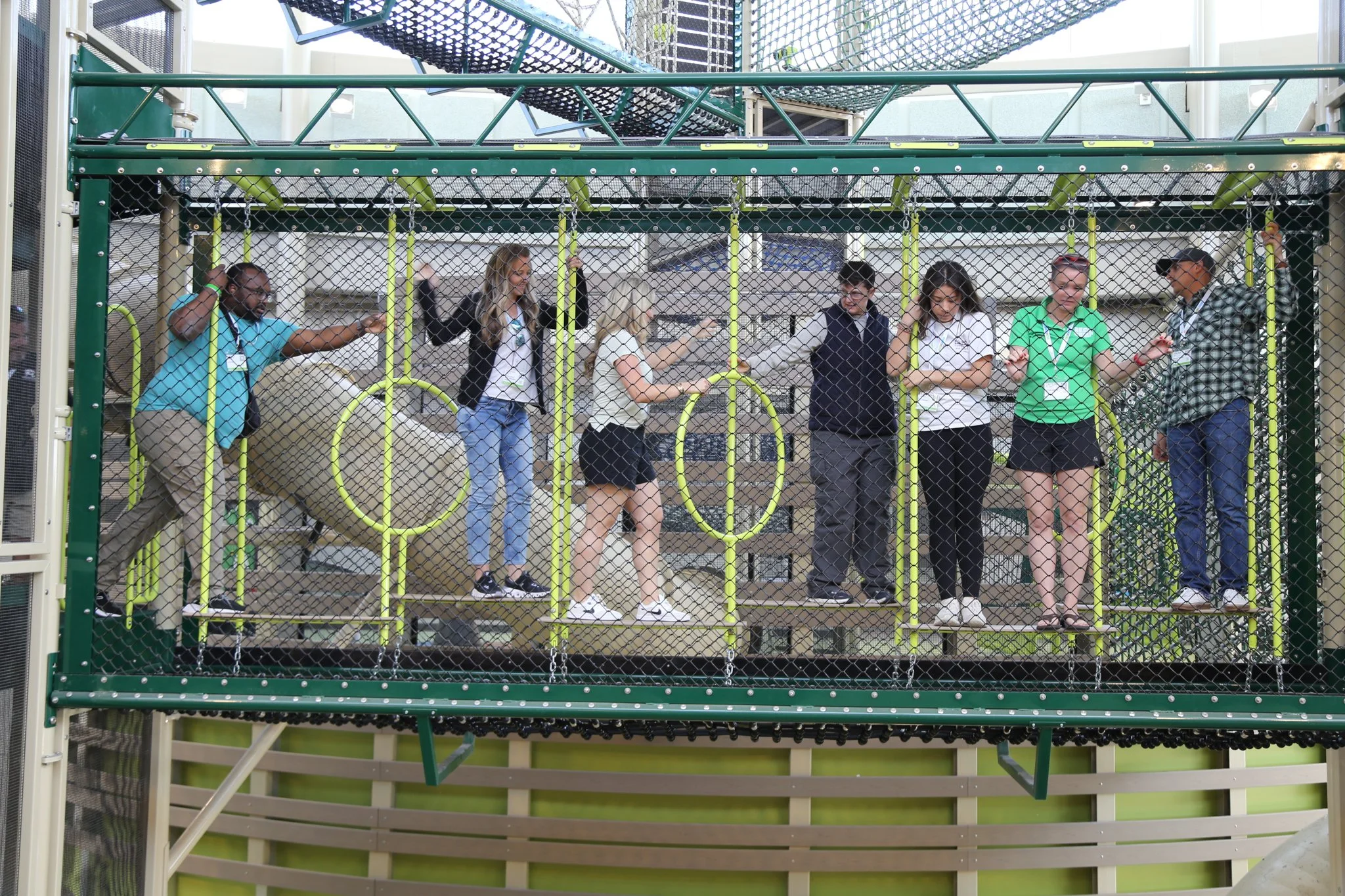Green team gets first-hand experience with the indoor playground at Stephen G. Terrell Recreation Center