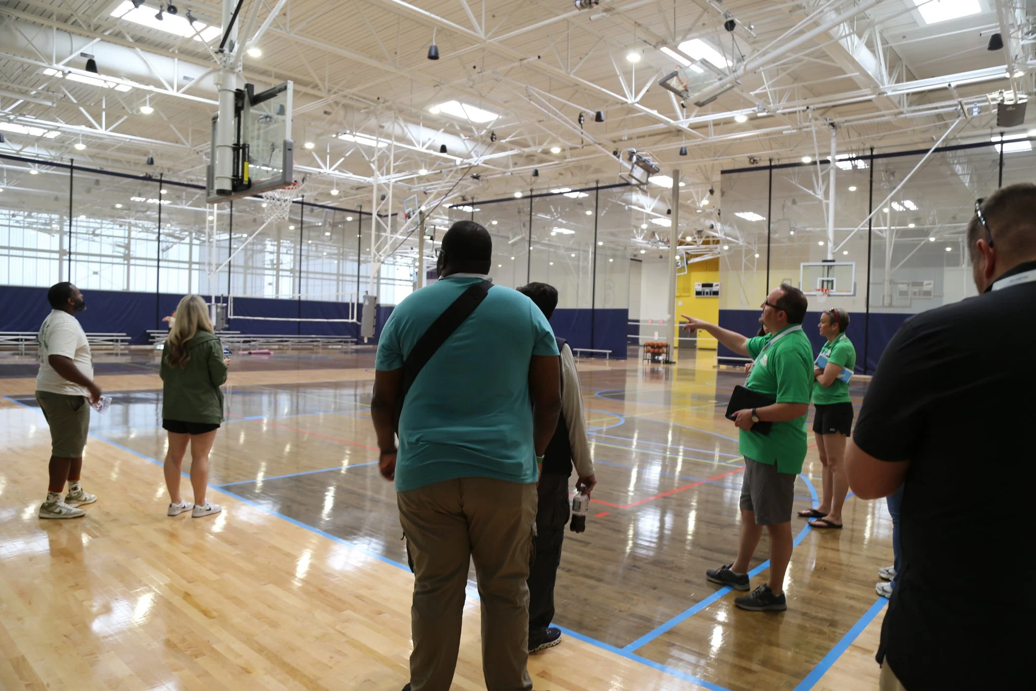 Touring Stephen G. Terrell Recreation Center's 8-court competition gymnasium