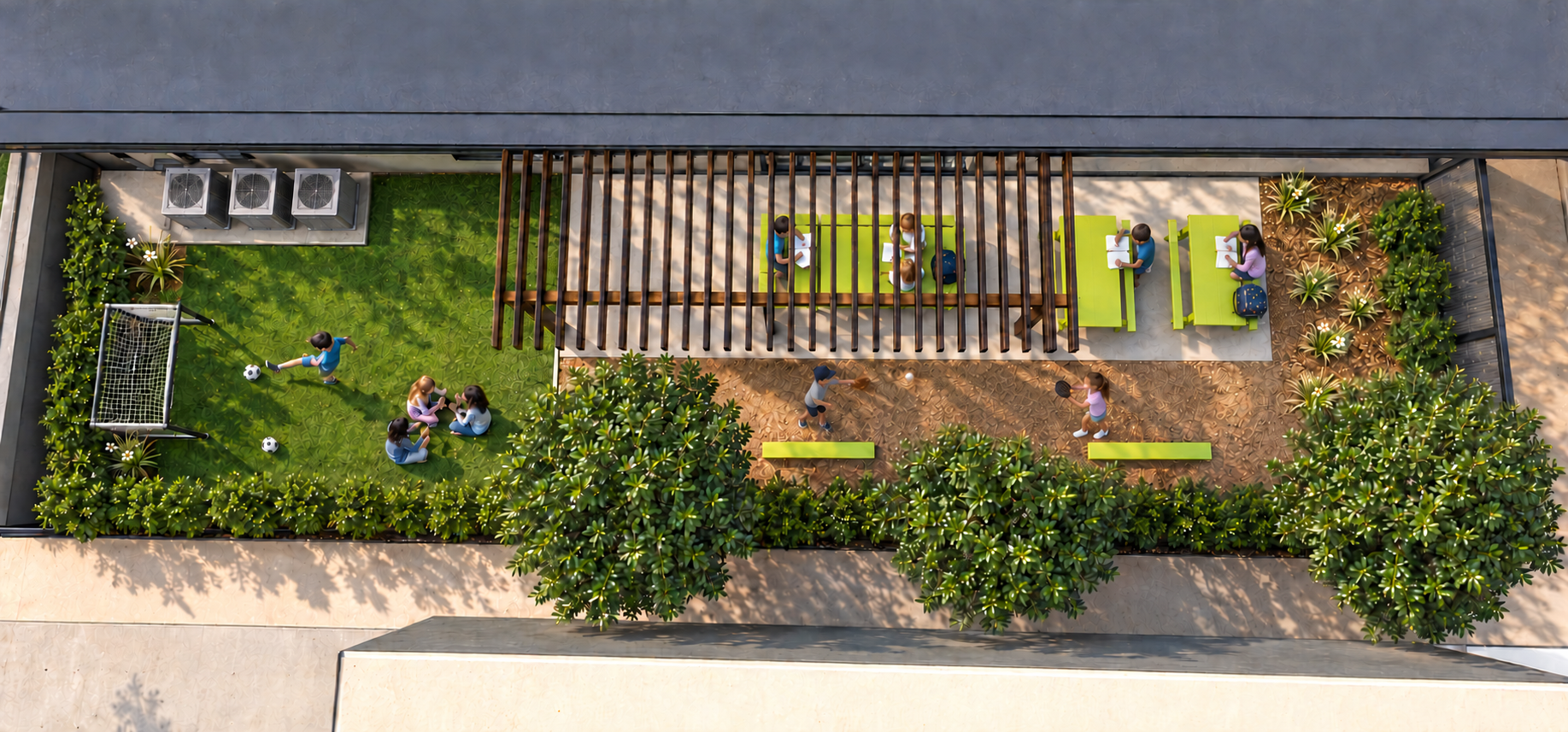 Overhead playground with three A_C condensers.png