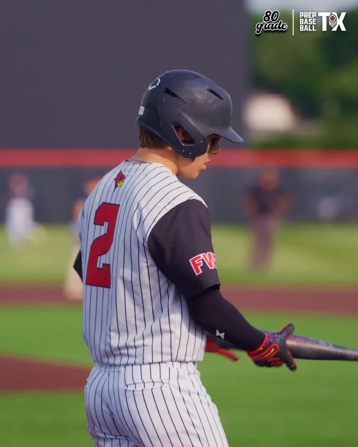 Grady Emerson (&lsquo;26, @texasbaseball )

1. The #1 Player in TX/#5 Nationally (@prepbaseball ) drilled 2B to LCF in the Cardinals&rsquo; playoff game vs Austin Regents. 

2. Pre-Game I/O 

#80Grade | @prepbaseballtx