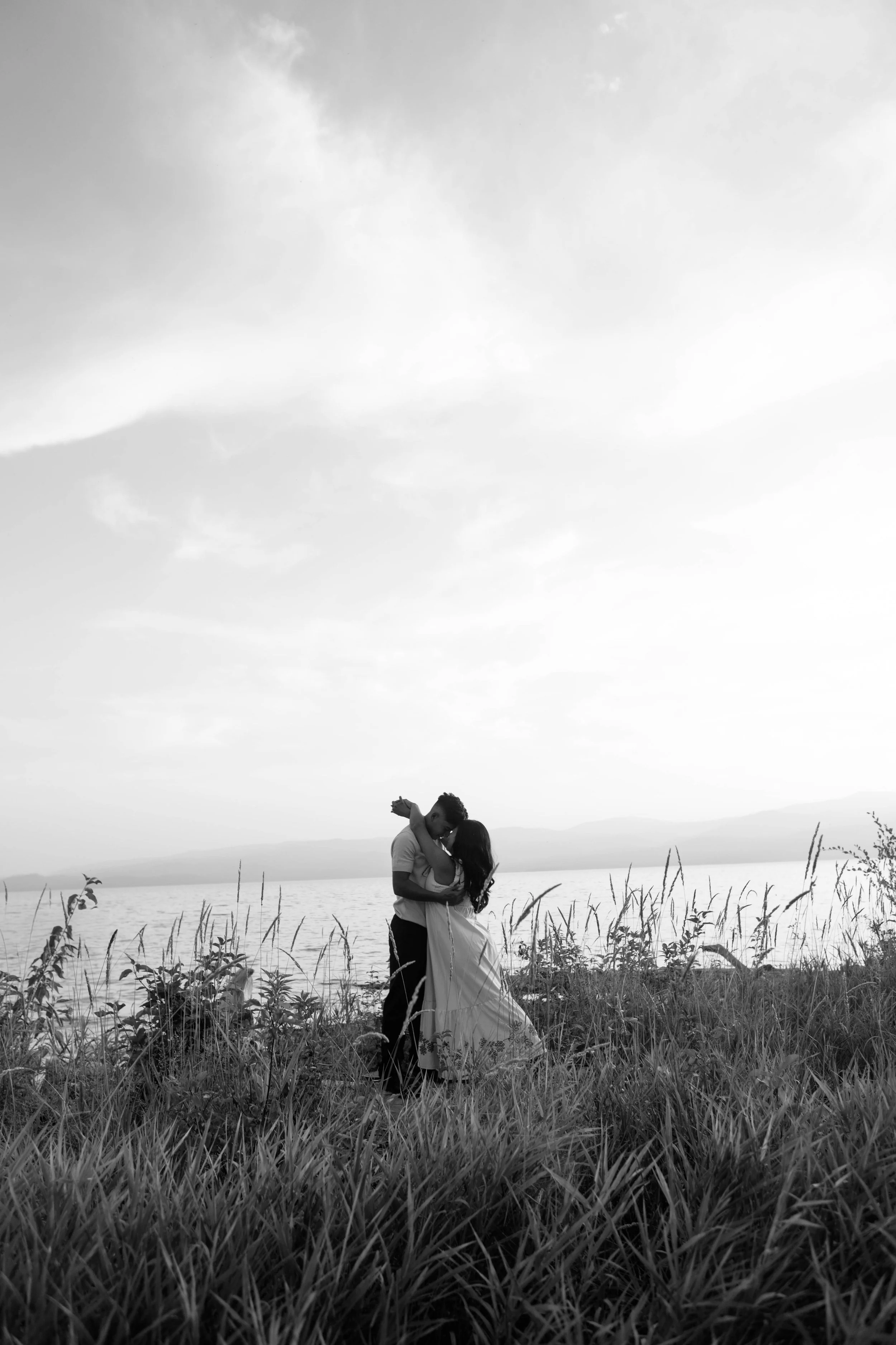 Journalistic couple photography in Flathead Valley, Kalispell Montana near Glacier National Park.