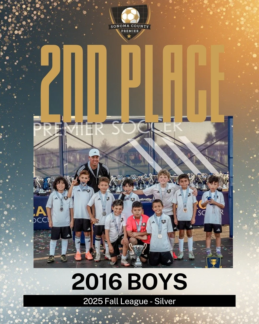 🏆 Fall Soccer League &ndash; 2nd Place 🏆
So proud of this hardworking 2016 Boys Team for finishing second place in Fall Leage! Every game showed growth, teamwork, and determination. Huge thank you to Coach Russell for the leadership, dedication, an