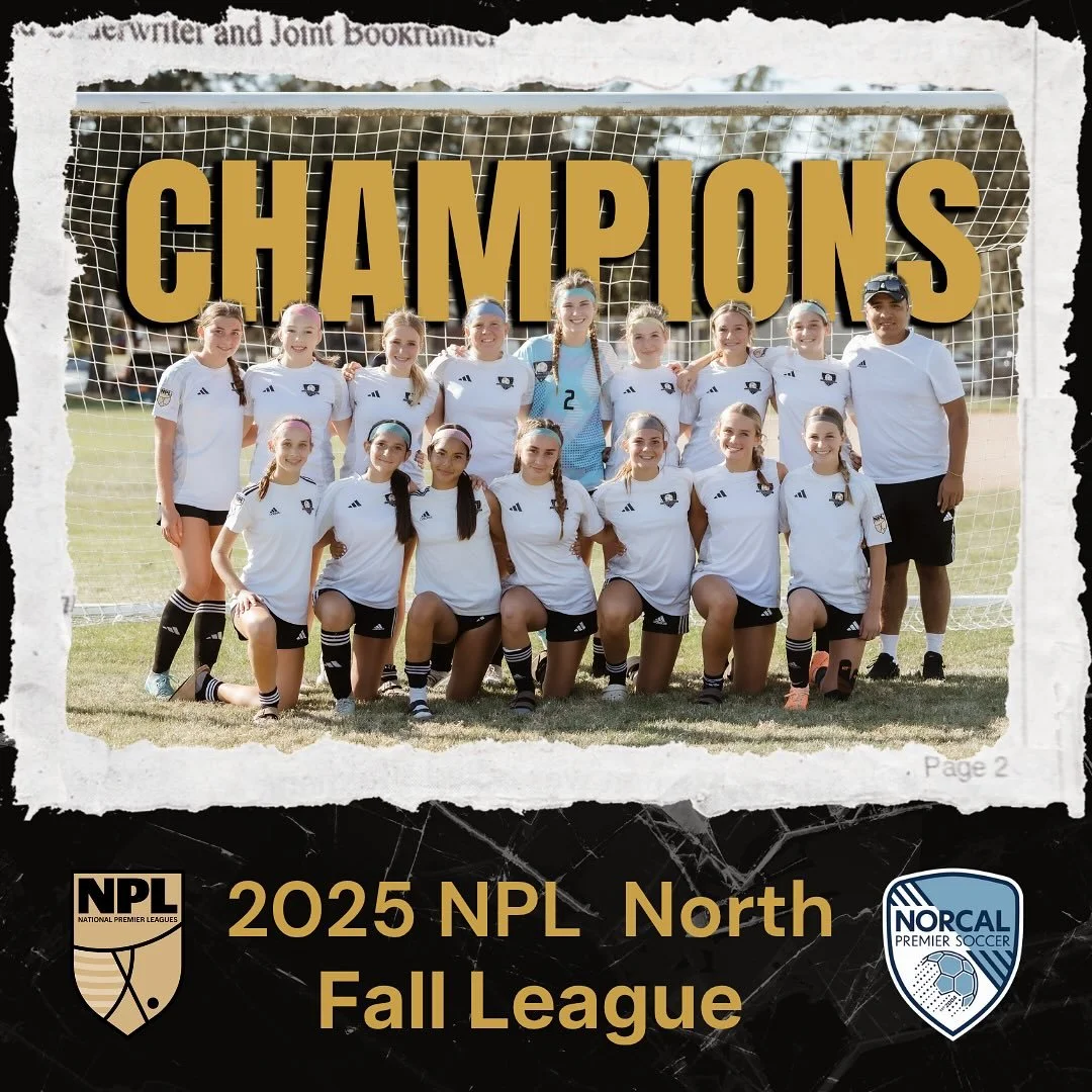 🏆 CHAMPIONS! 🏆
Our 2011 Girls NPL team dominated the 2025 NPL North Fall League and brought home the title!

Congratulations, ladies! 🖤🤍