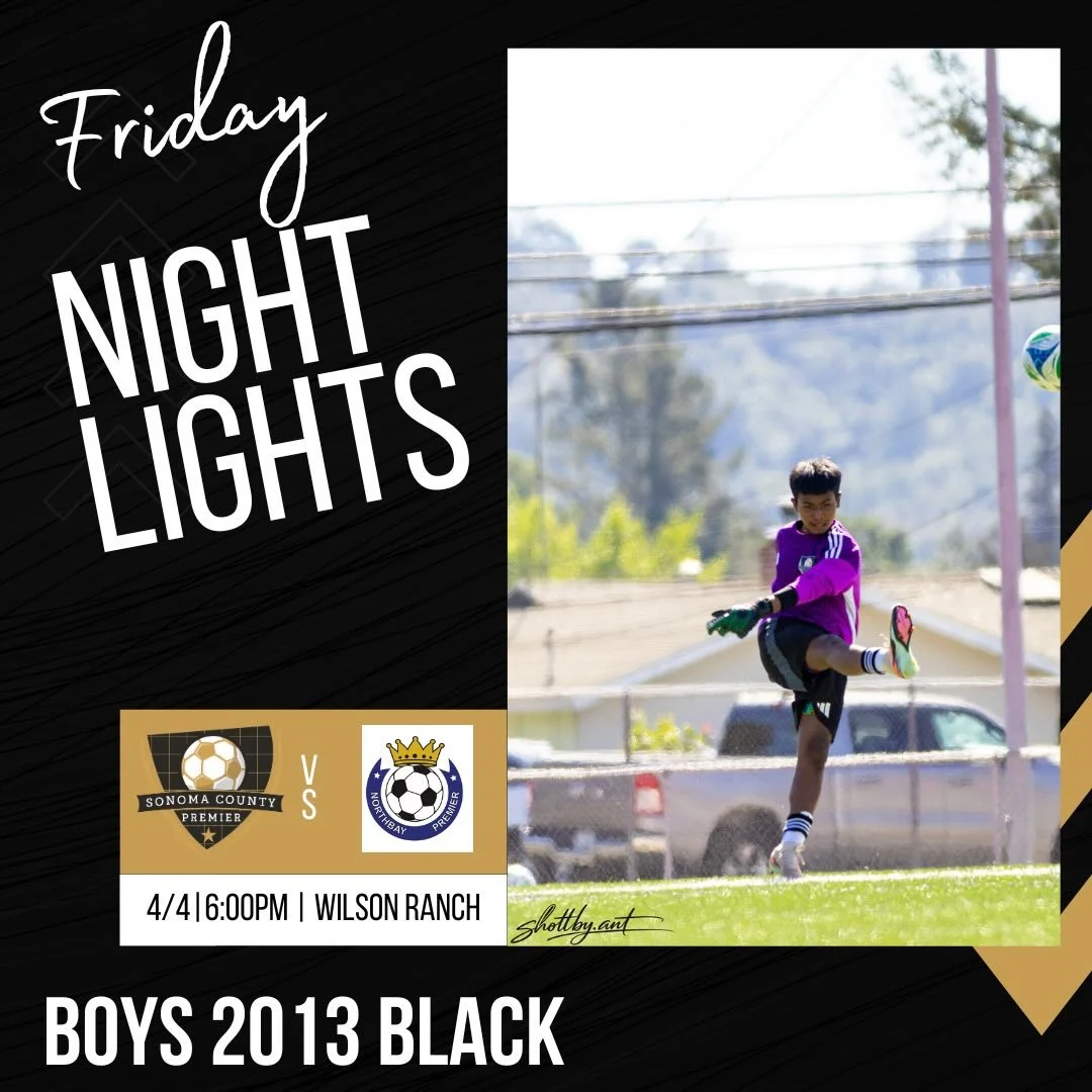 Friday Night Lights ⚽✨

Come out and support our 2013 Boys Black team as they hit the field tomorrow night! Let&rsquo;s pack the sidelines, bring the energy, and cheer them on under the lights 💪🔥

If you are a 2013 boy and interested in trying out,