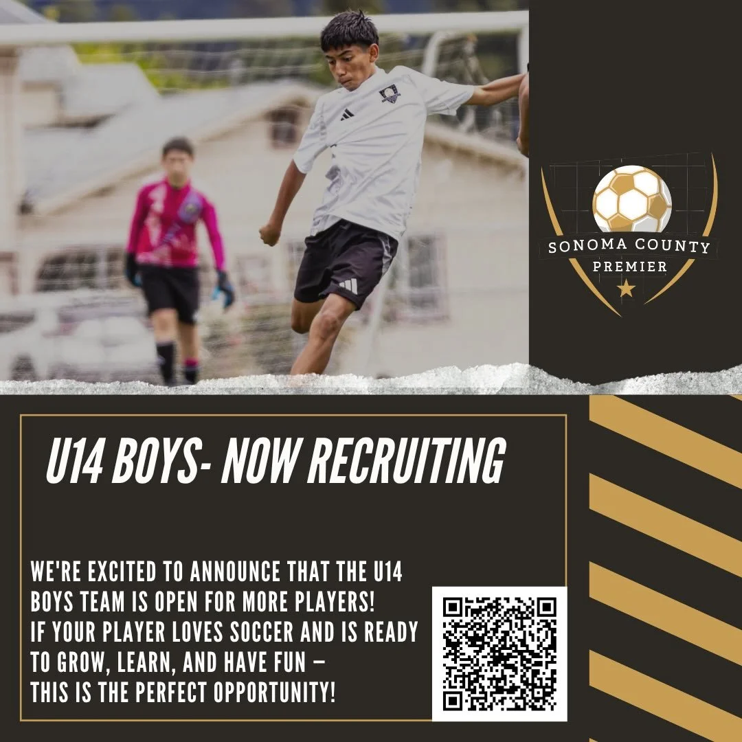 ⚽️ SCP Premier U14 Boys Tryouts &ndash; Players Wanted! ⚽️

SCP Premier is looking for dedicated and motivated players born between August 1, 2012 and December 31, 2013 to join our U14 Boys team for the upcoming season!

If you&rsquo;re ready to deve