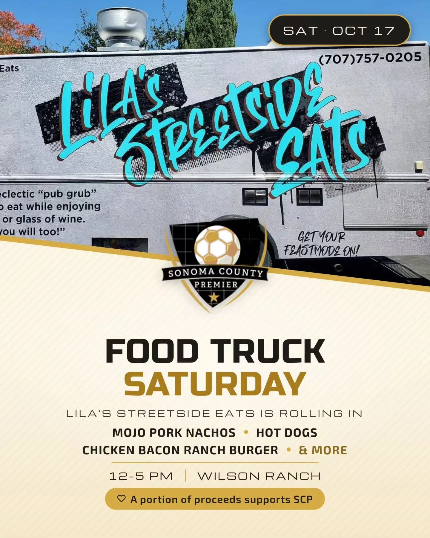 Lunch is rolling into Wilson Ranch this Saturday! 🚚☀️

Lila's Streetside Eats' menu includes:
🐷 Mojo pork nachos
🌭 Hot dogs
🍔 Chicken bacon ranch burgers
&hellip;and more!

📅 Saturday, October 17
⏰ 12:00&ndash;5:00 PM
📍 Wilson Ranch

A portion 