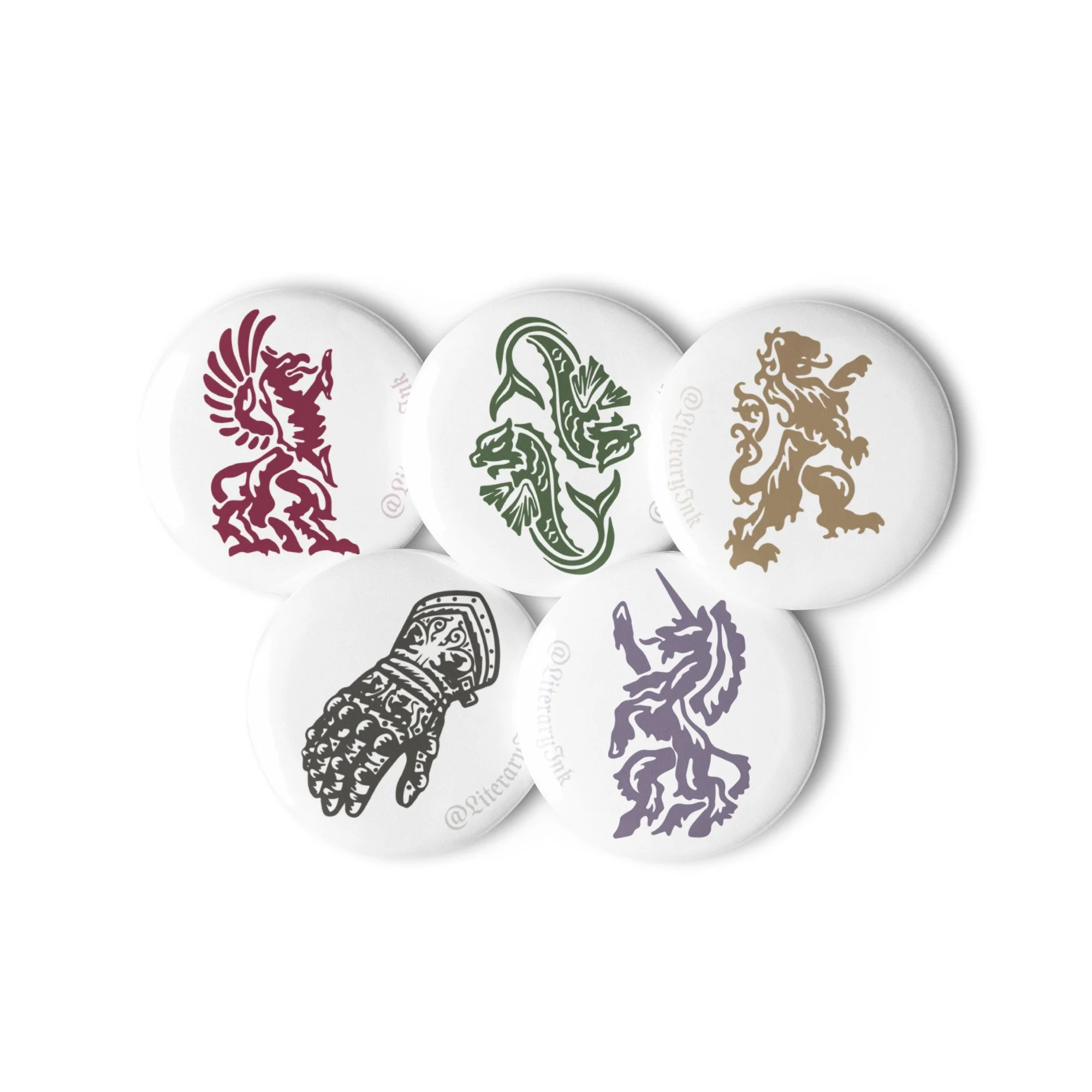 Houses of the Realm Set 5 of pin buttons