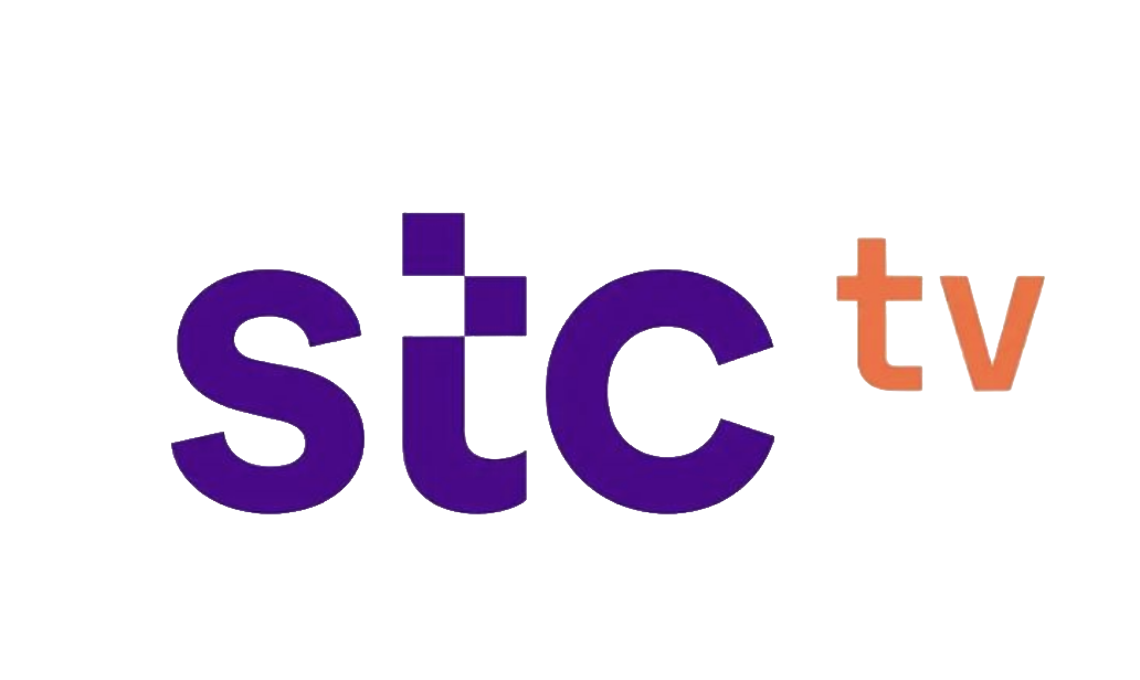 Logo of 'stc tv' with the letters 'stc' in purple and 'tv' in orange.