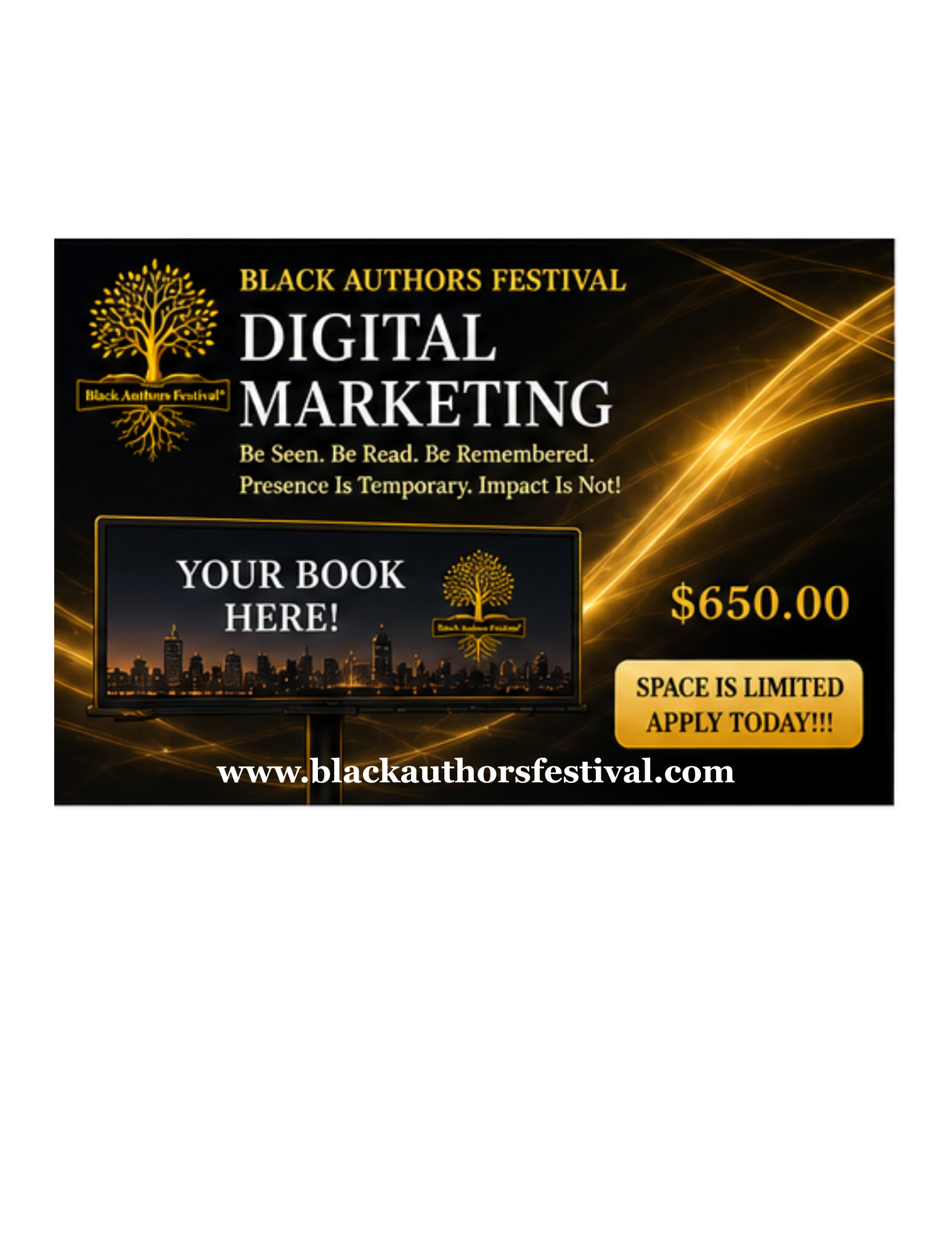 Black Authors Festival Sag Harbor & ATL Digital Advertising During the Festival - $650.00