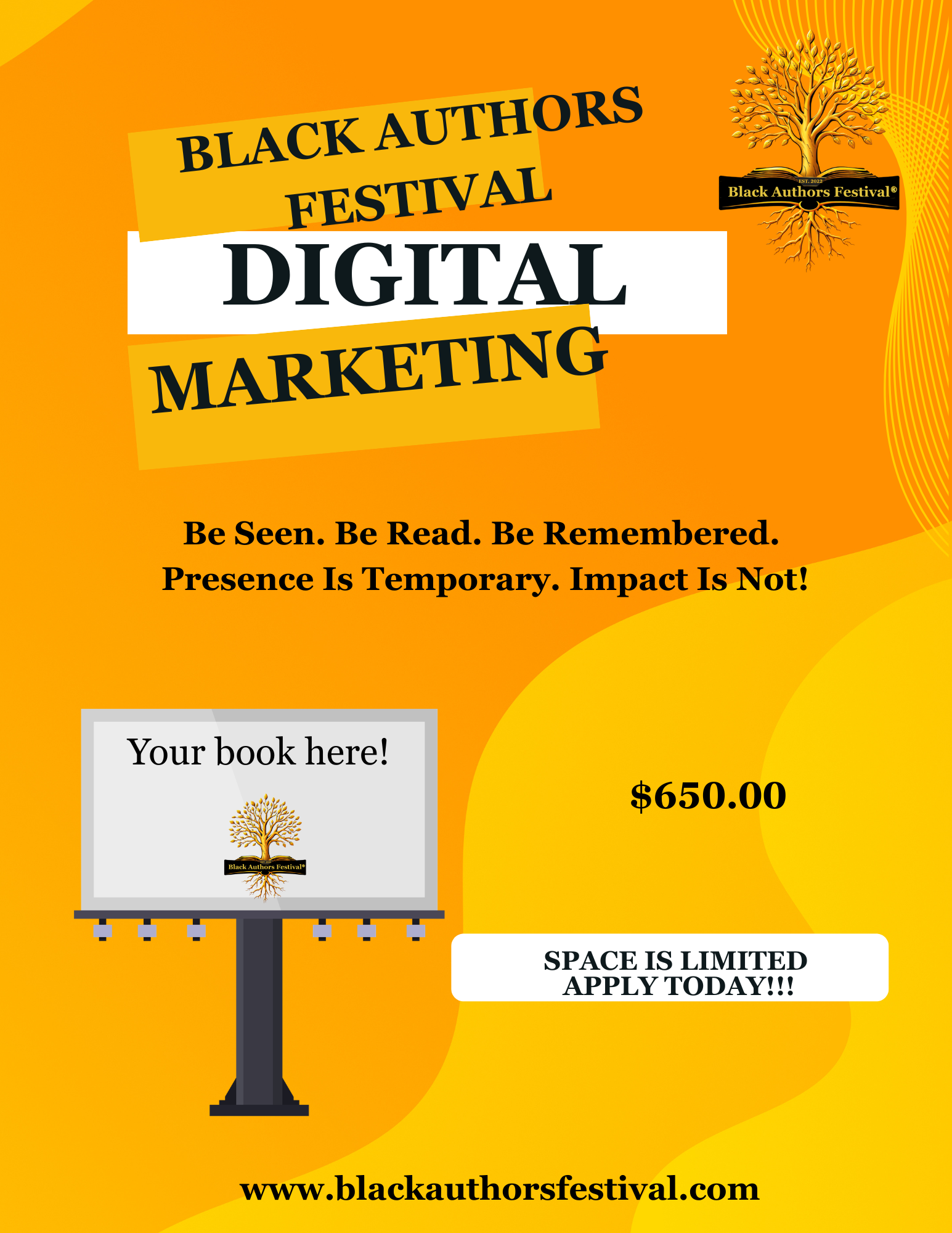 Black Authors Festival Sag Harbor Digital Advertising During the Festival - $650.00
