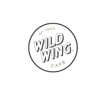 Logo for Wild Wing Cafe with a circular design, the words 'Est. 1990' and 'CAFE' surrounding the name.